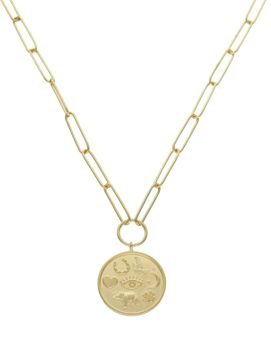 Złoty naszyjnik 585 celebrytka z kółeczkiem szczęścia DIA-NSZ-CL03035M01-585.  Delikatna i zarazem ponadczasowa biżuteria pięknie komponuje się w zestawie z inną biżuterią tworząc modne sety. Długość naszyjnika wynosi 45.jpg