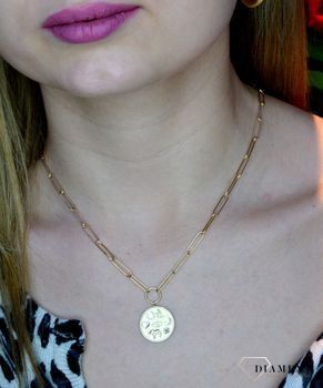 Złoty naszyjnik damski 585 celebrytka Amulet szczęścia  DIA-NSZ-CL03035M01-585 (3).JPG