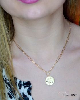 Złoty naszyjnik damski 585 celebrytka Amulet szczęścia  DIA-NSZ-CL03035M01-585 (5).JPG