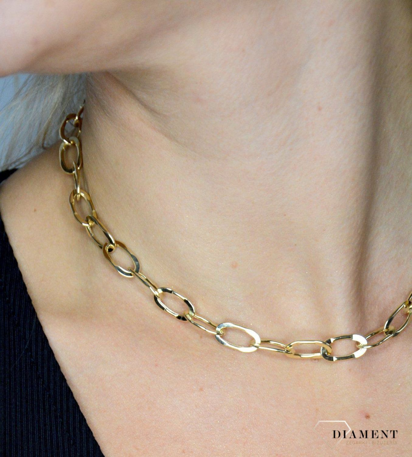 Złoty naszyjnik 585 dmuchane ogniwka DIA-NSZ-CO205289-585.jpg