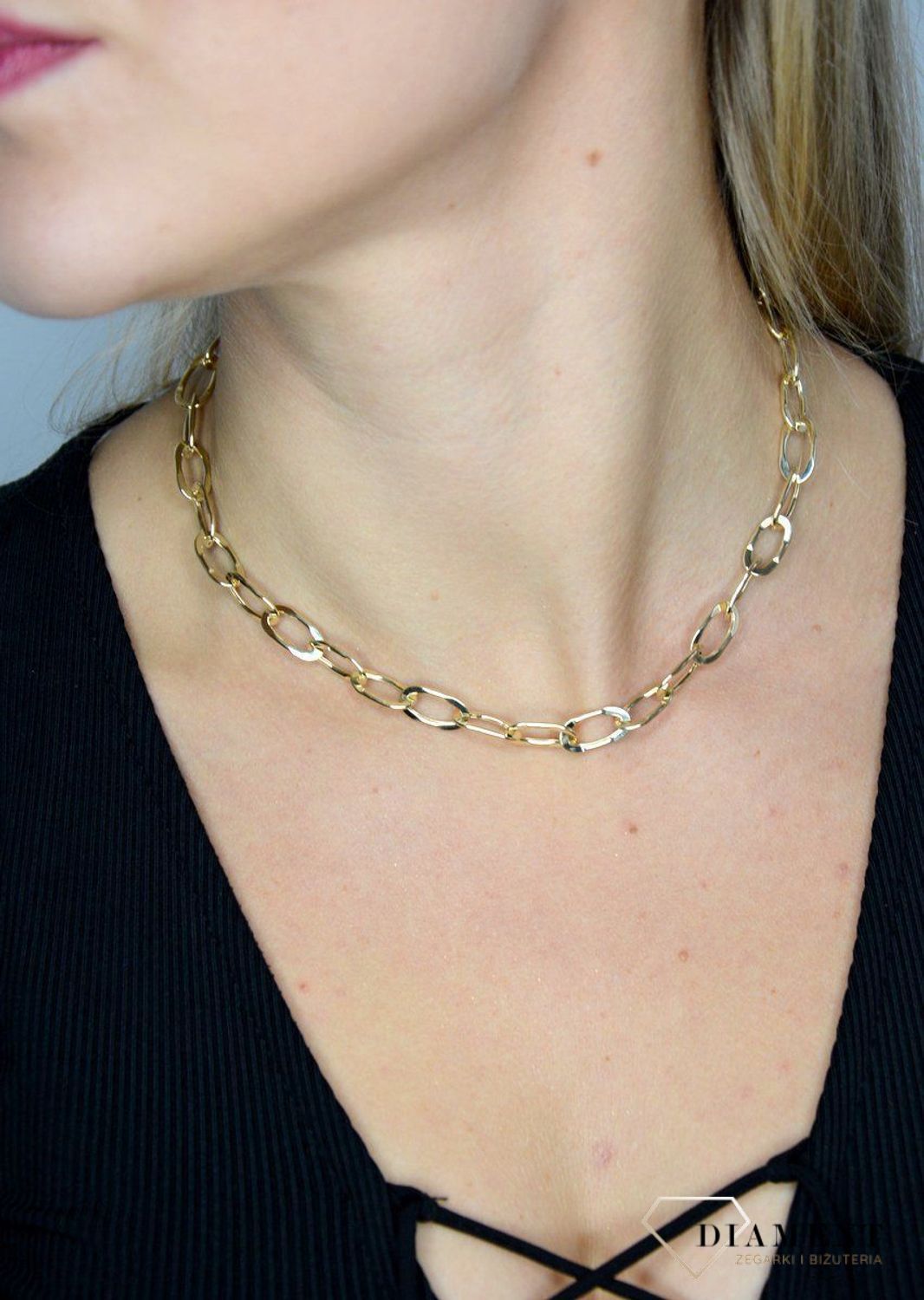 Złoty naszyjnik 585 dmuchane ogniwka DIA-NSZ-CO205289-585.jpg