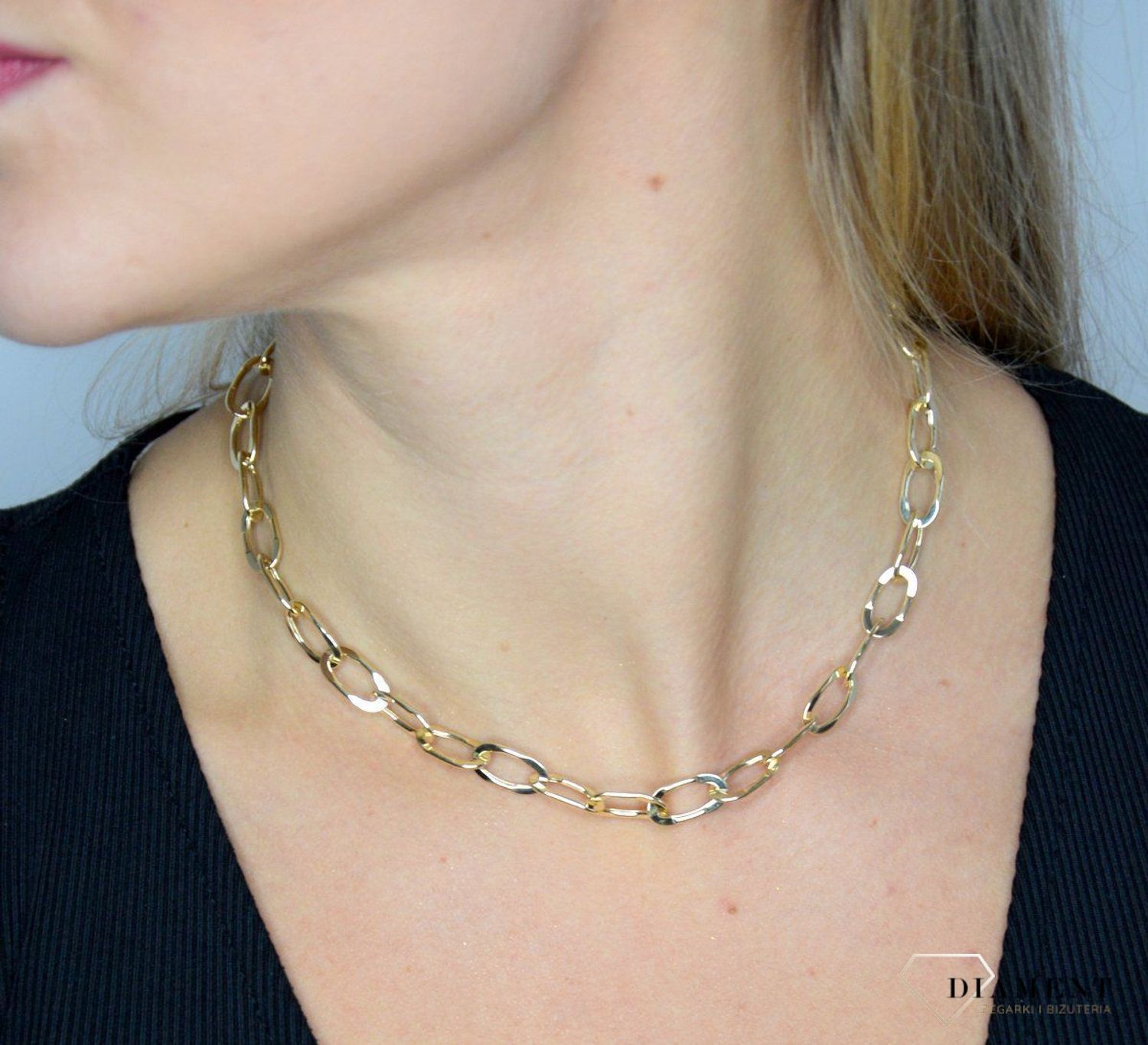 Złoty naszyjnik 585 dmuchane ogniwka DIA-NSZ-CO205289-585.jpg
