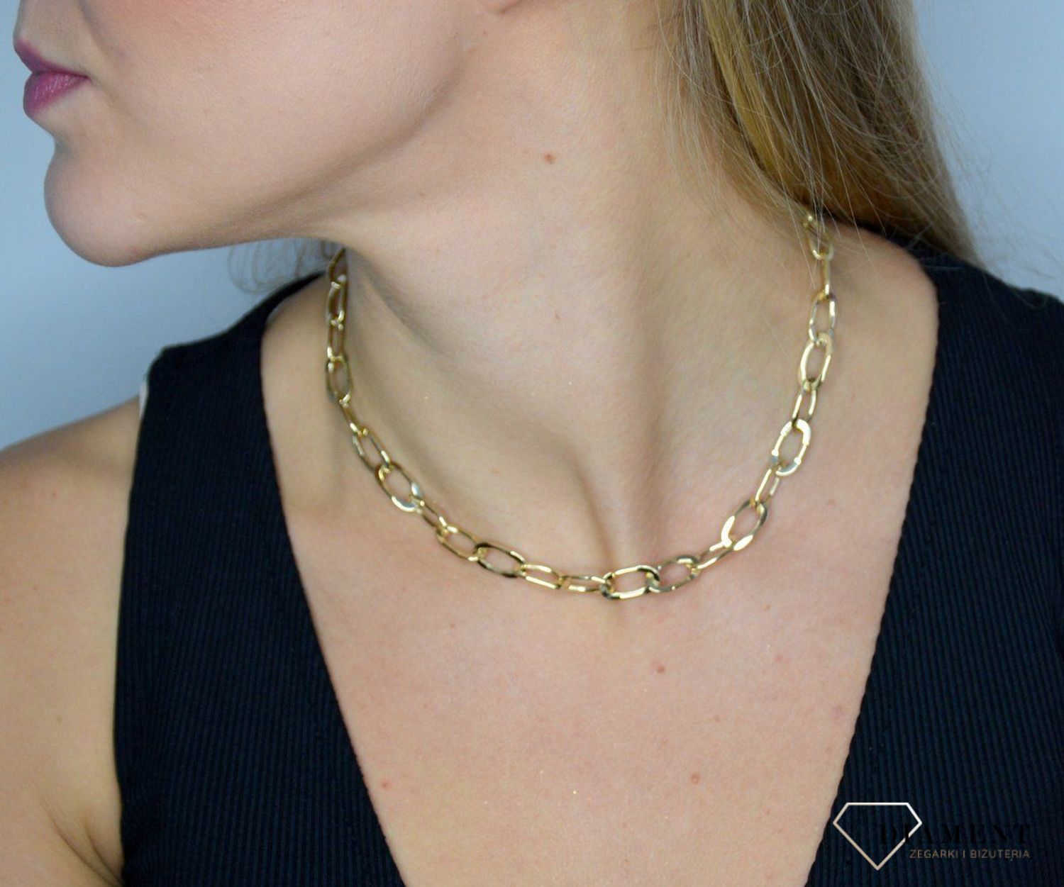 Złoty naszyjnik 585 dmuchane ogniwka DIA-NSZ-CO205289-585.jpg
