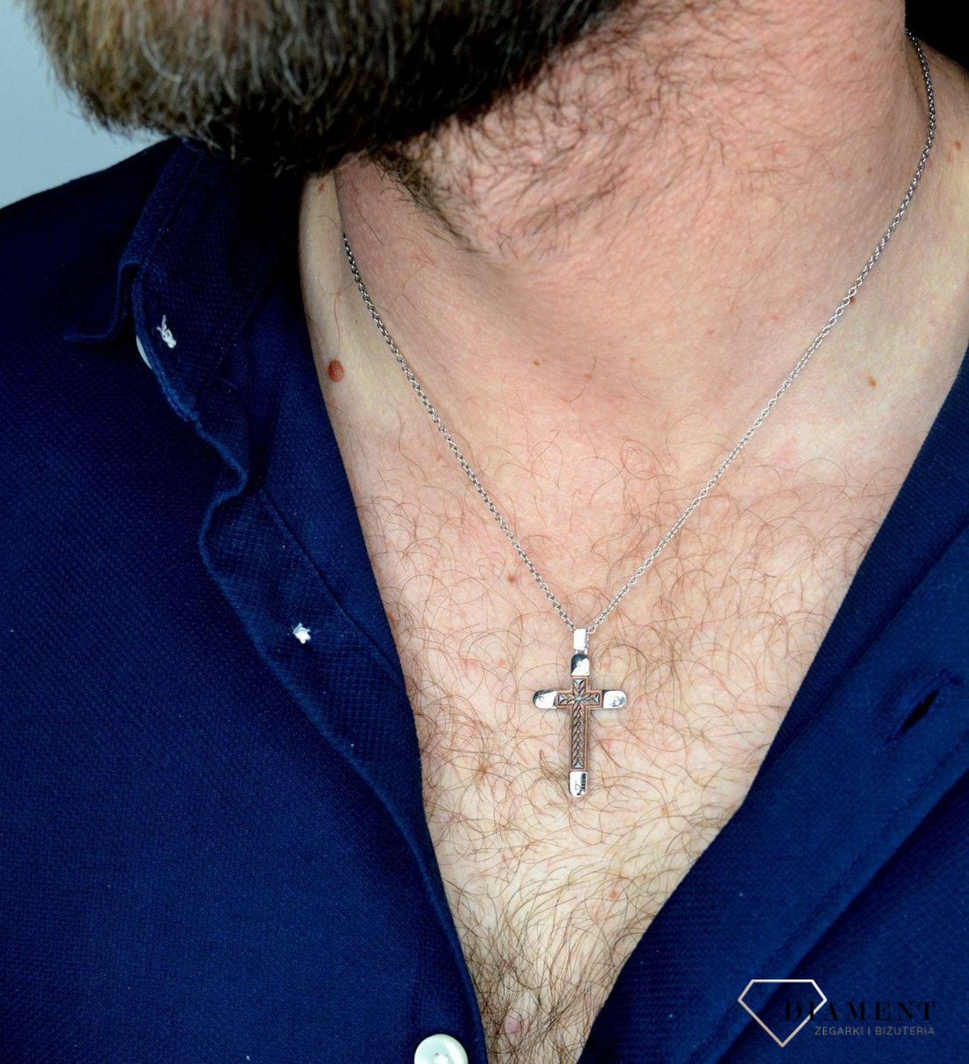 Naszyjnik męski stalowy z krzyżem DIA-NSZ-CSP0319.jpg
