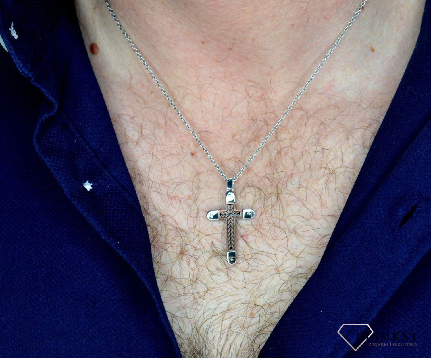 Naszyjnik męski stalowy z krzyżem DIA-NSZ-CSP0319.jpg