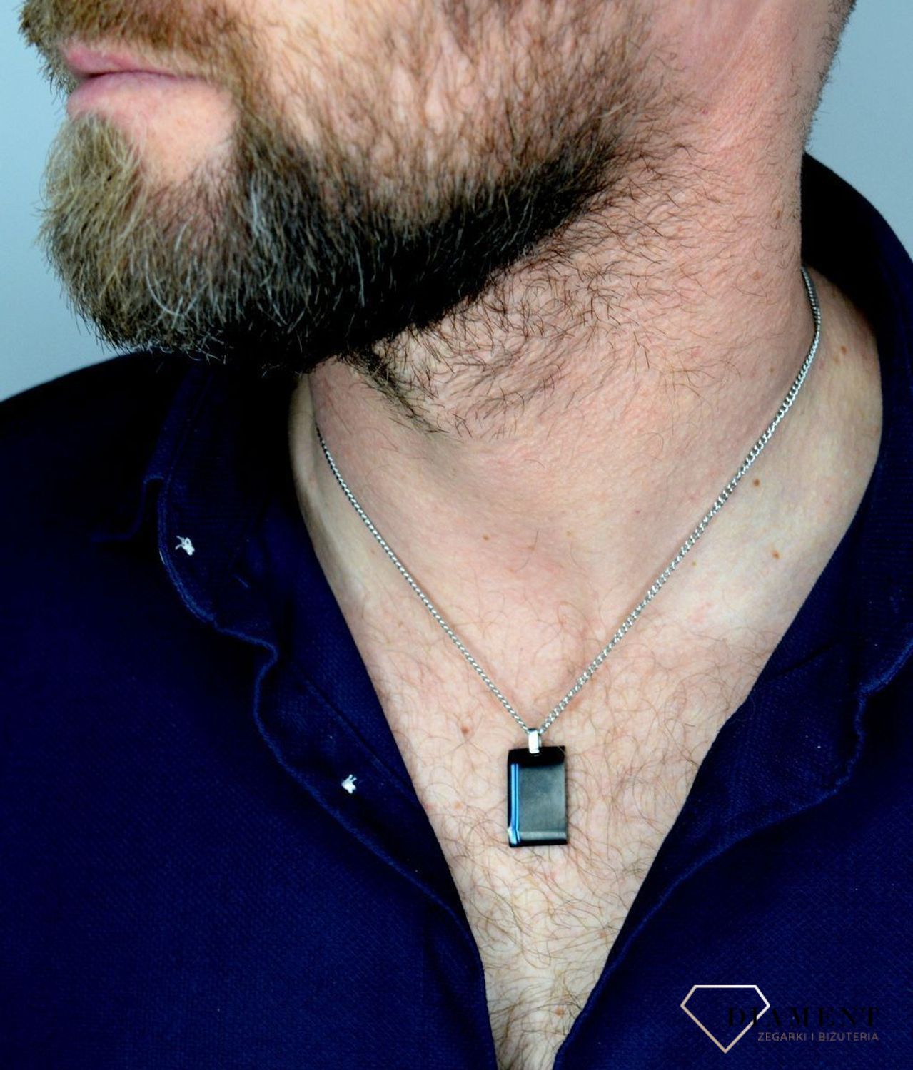 Naszyjnik męski nieśmiertelnik stalowy z blaszką DIA-NSZ-CSPBA13513.jpg