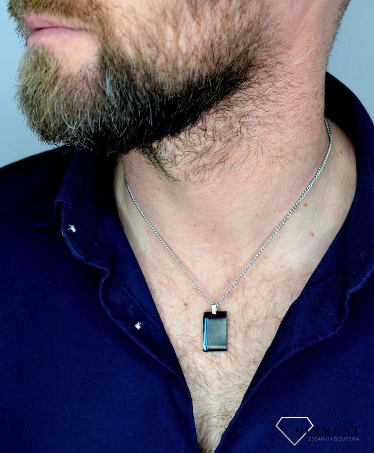 Naszyjnik męski nieśmiertelnik stalowy z blaszką DIA-NSZ-CSPBA13513.jpg