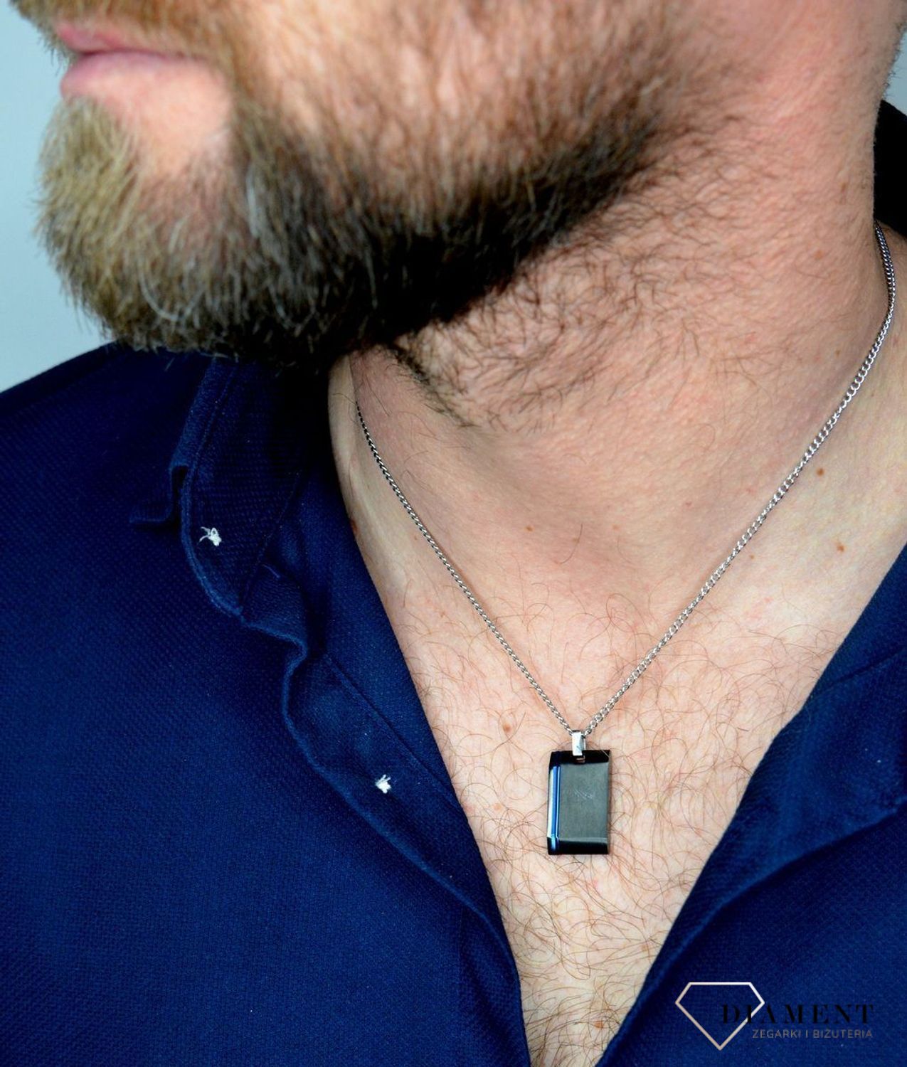 Naszyjnik męski nieśmiertelnik stalowy z blaszką DIA-NSZ-CSPBA13513.jpg