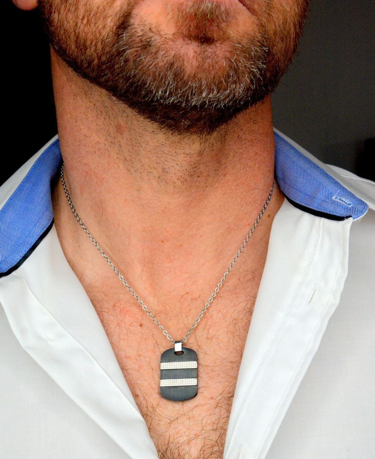 Naszyjnik męski nieśmiertelnik z możliwością graweru, biżuteria męska wykonany ze stali. Naszyjnik to wyjątkowy gadżet dla każdego mężczyzny, który podkreśli styl każdego faceta niezależnie od wieku1.jpg