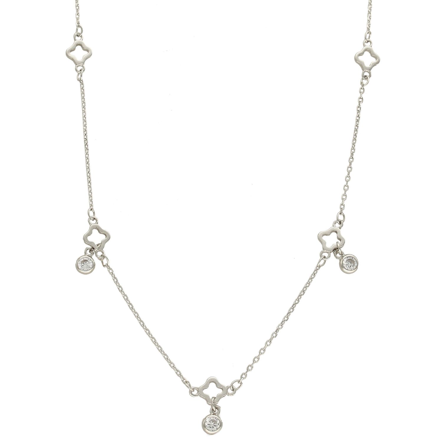 Srebrny naszyjnik celebrytka z cyrkoniami i kwiatki DIA-NSZ-CYRKONIE1-925.jpg