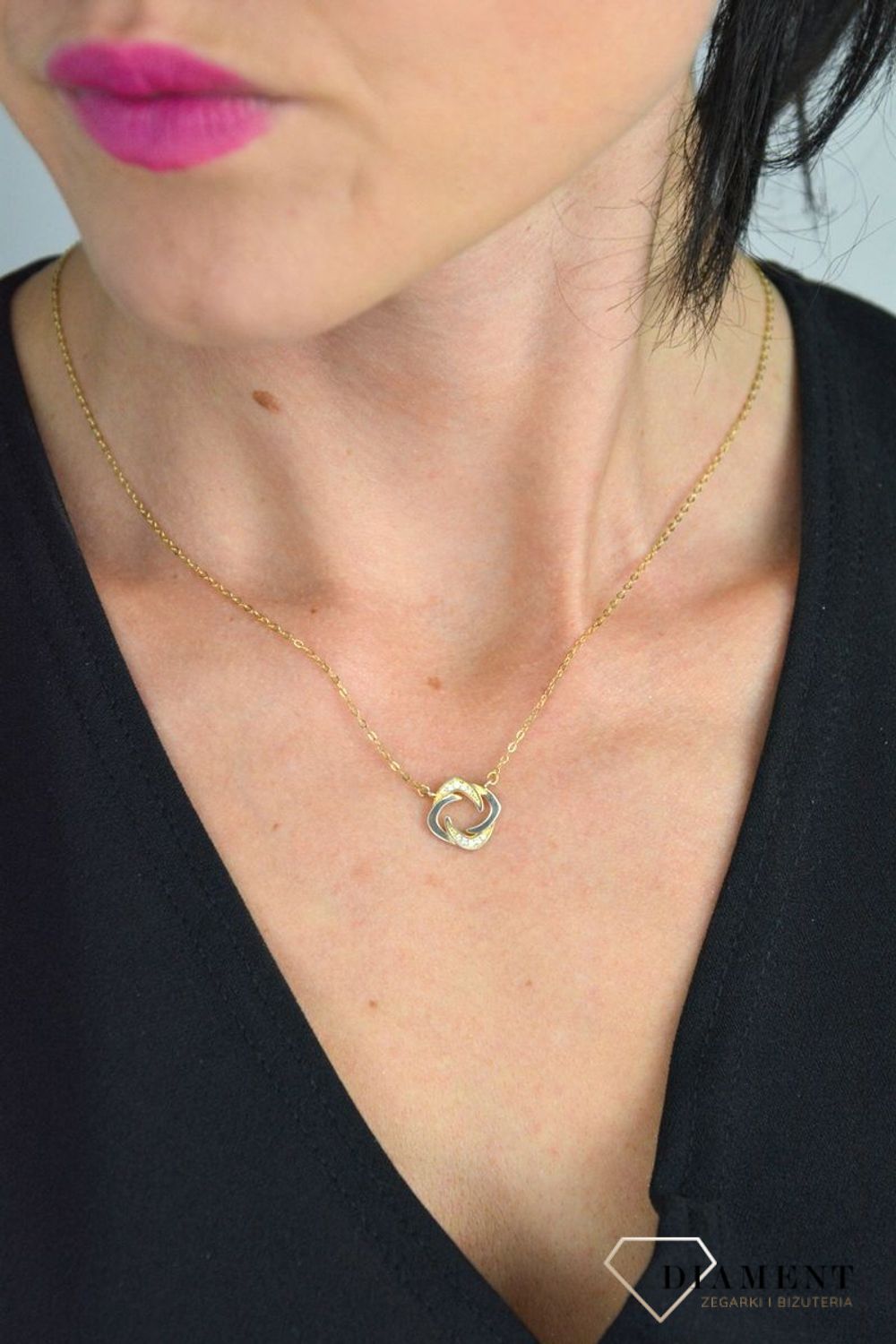 Srebrny naszyjnik celebrytka zawieszka z cyrkonią DIA-NSZ-CYRKONIE13-925.jpg