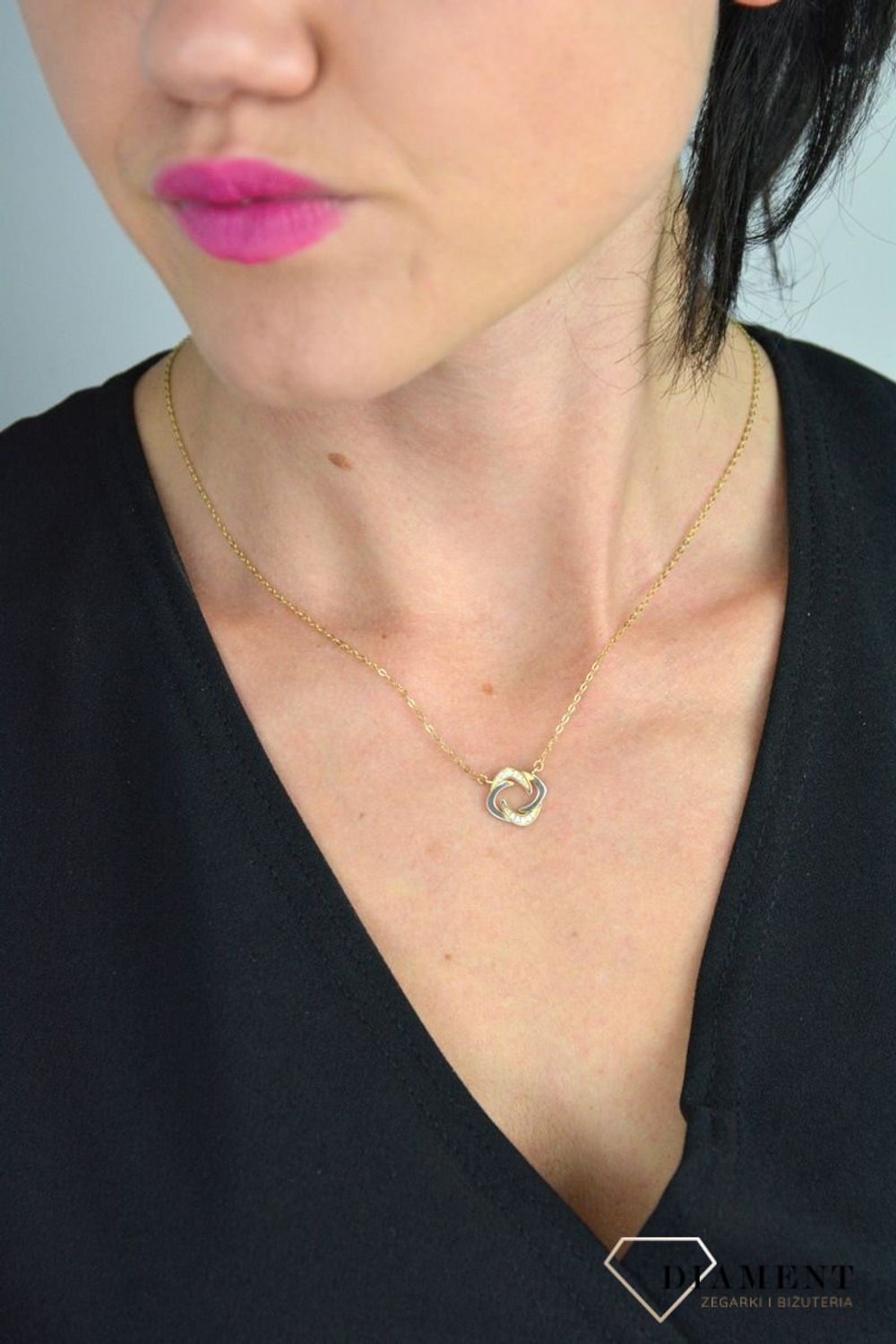 Srebrny naszyjnik celebrytka zawieszka z cyrkonią DIA-NSZ-CYRKONIE13-925.jpg