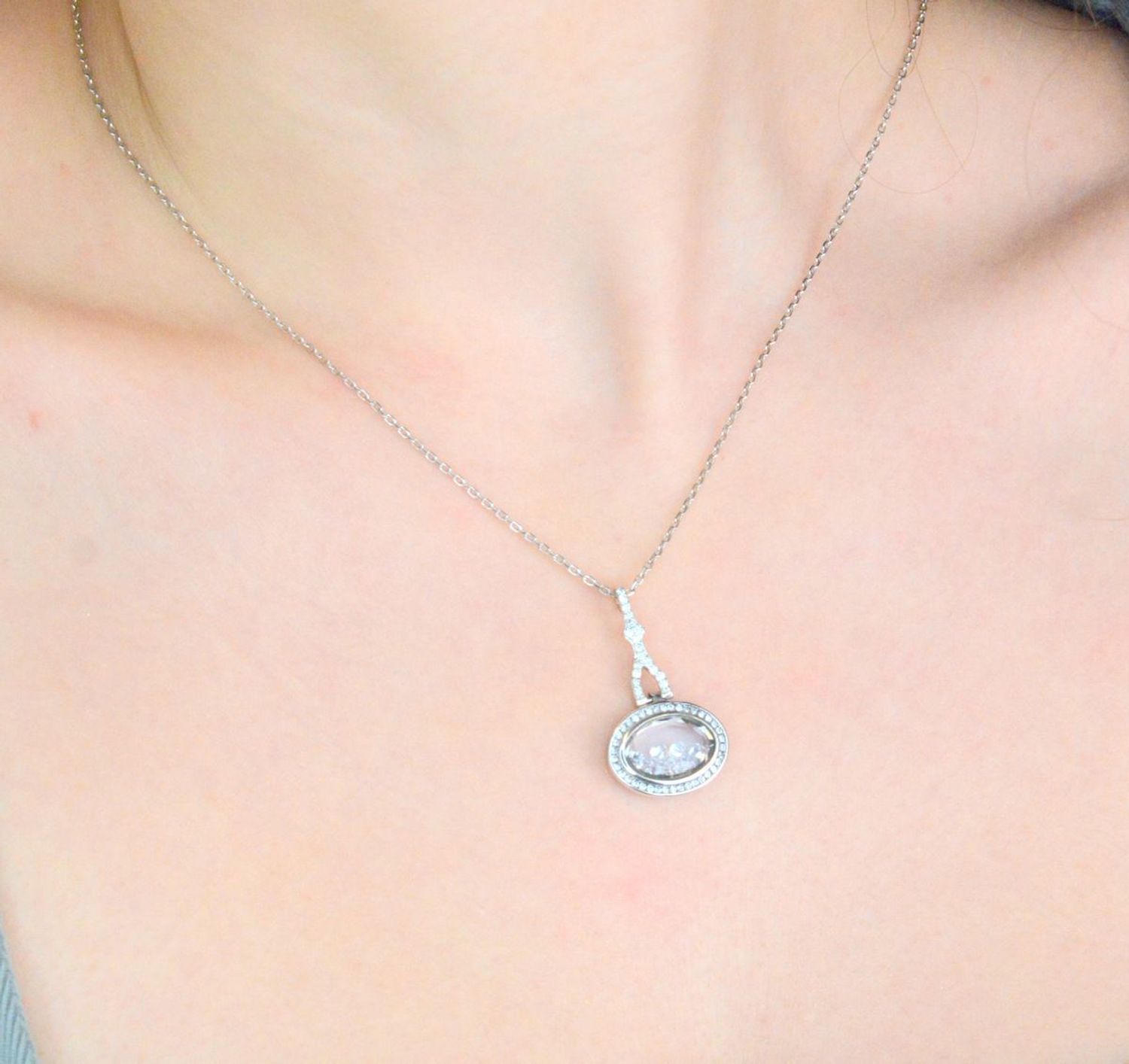 Srebrny naszyjnik damski 925 zawieszka z cyrkoniami DIA-NSZ-CZAPARD-925. Modny naszyjnik damski na prezent. Naszyjnik z zawieszką. Naszyjnik z cyrkoniami. srebrny naszyjnik dla kobiety.1.jpg