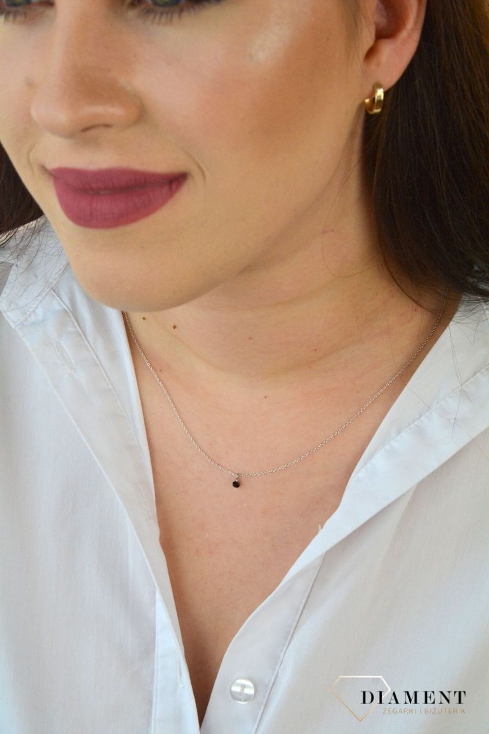 Naszyjnik srebrna celebrytka 925 czarna cyrkonia DIA-NSZ-CZARNA-CYRKONIA-925.jpg