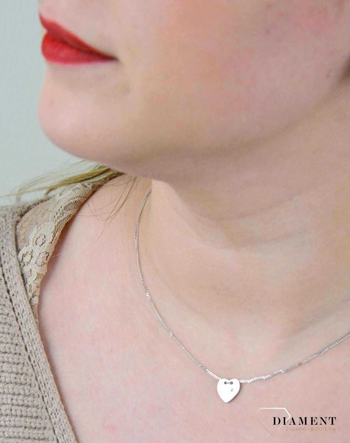 Srebrny naszyjnik celebrytka serce z brylancikiem DIA-NSZ-DIAMENT-SERCE-1-925.jpg