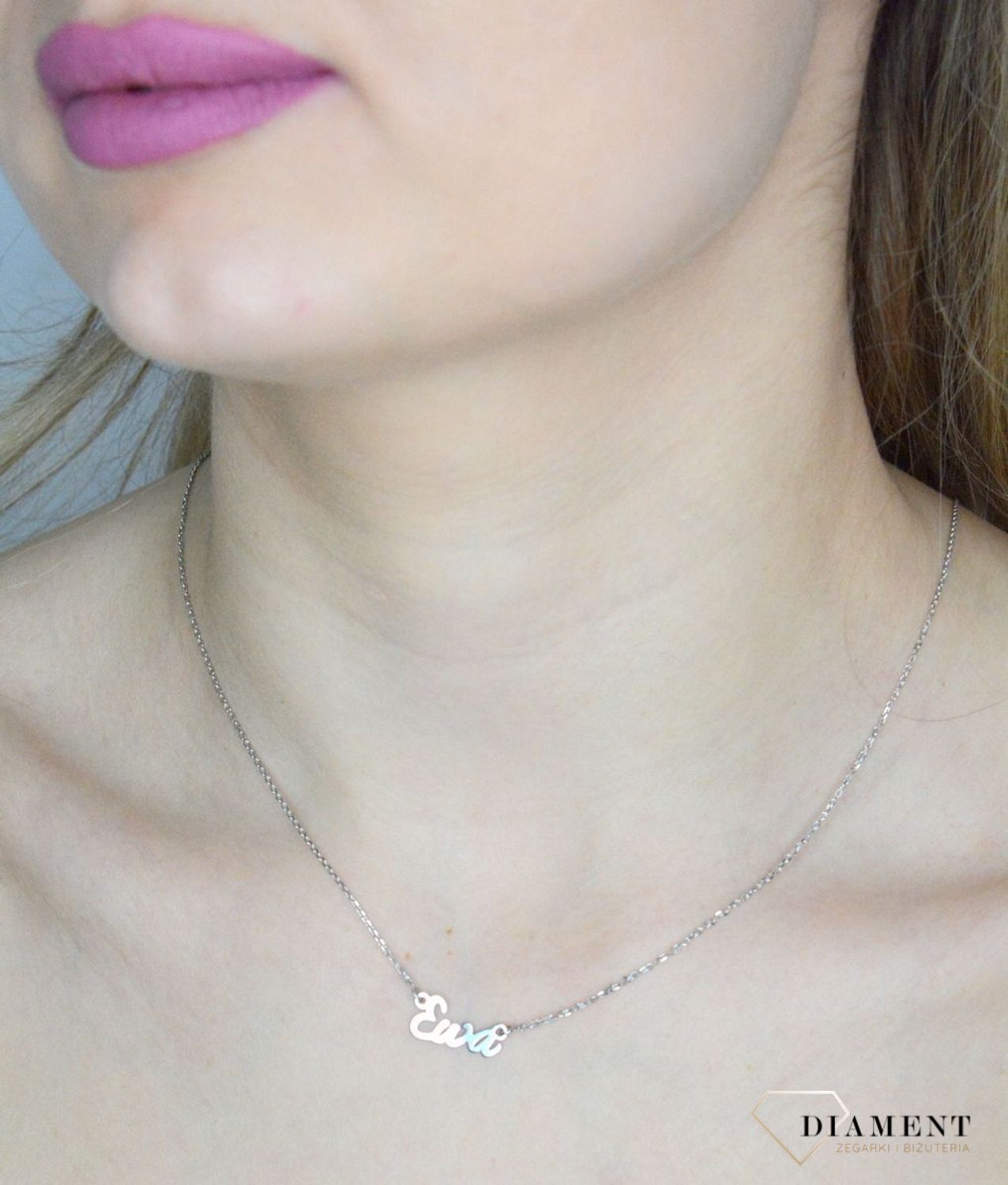 Naszyjnik damski z imieniem Ewa 925 srebrna celebrytka DIA-NSZ-EWACELR-925.jpg