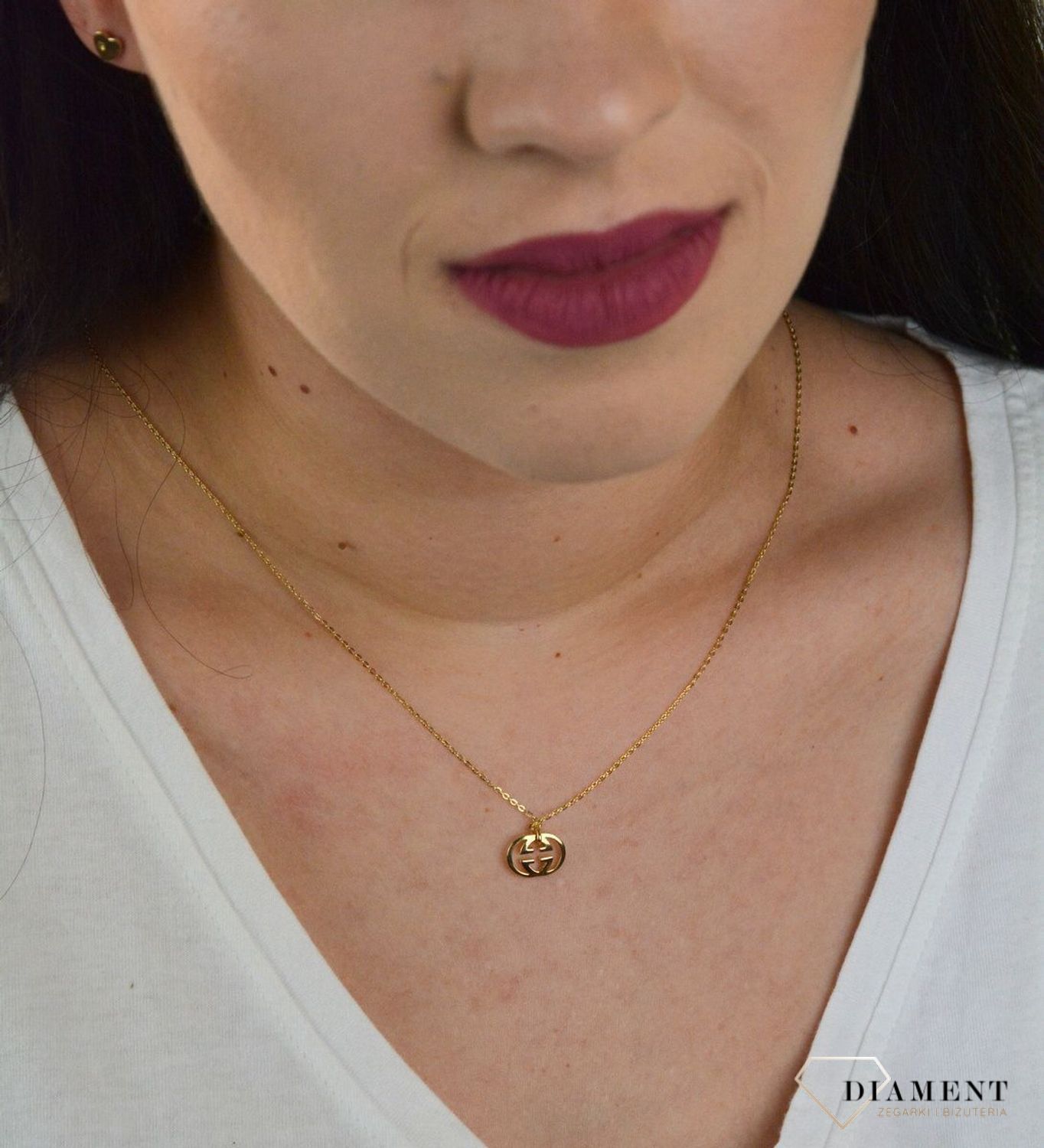 Naszyjnik celebrytka pozłacana z literkami GG DIA-NSZ-GUCI-925.jpg
