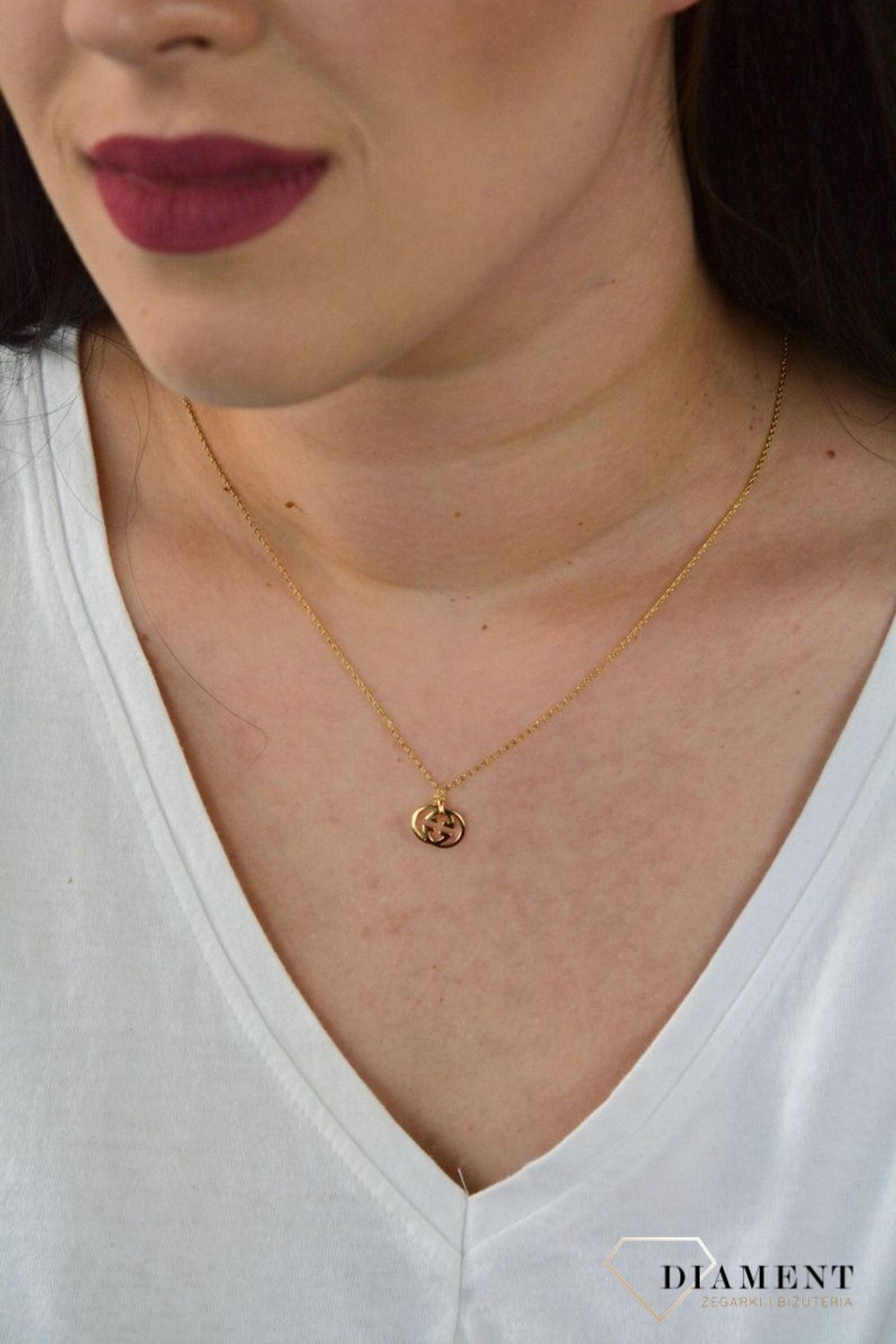 Naszyjnik celebrytka pozłacana z literkami GG DIA-NSZ-GUCI-925.jpg