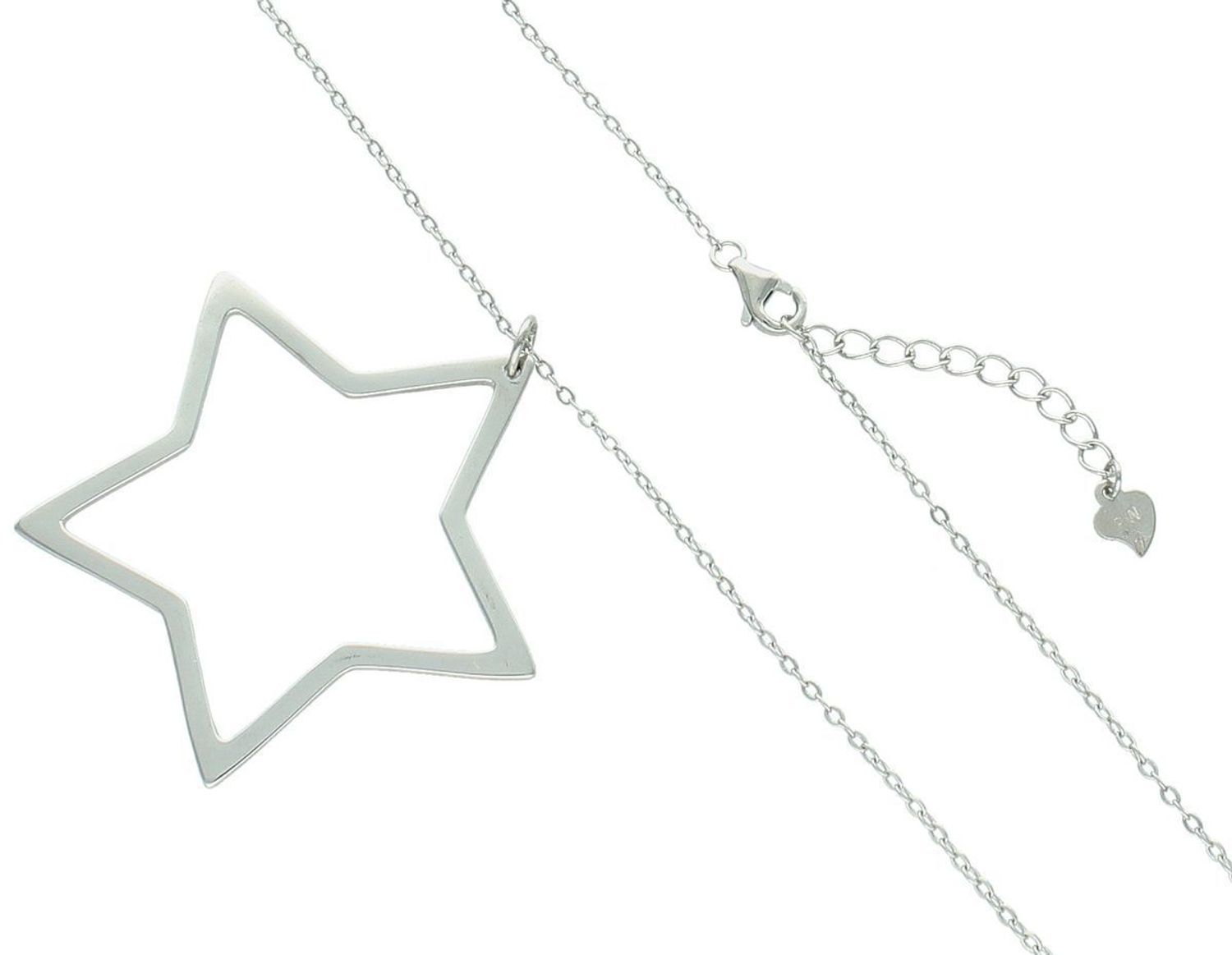 Srebrny naszyjnik z pustą gwiazdą 925 – elegancka biżuteria damska z regulacją.jpg