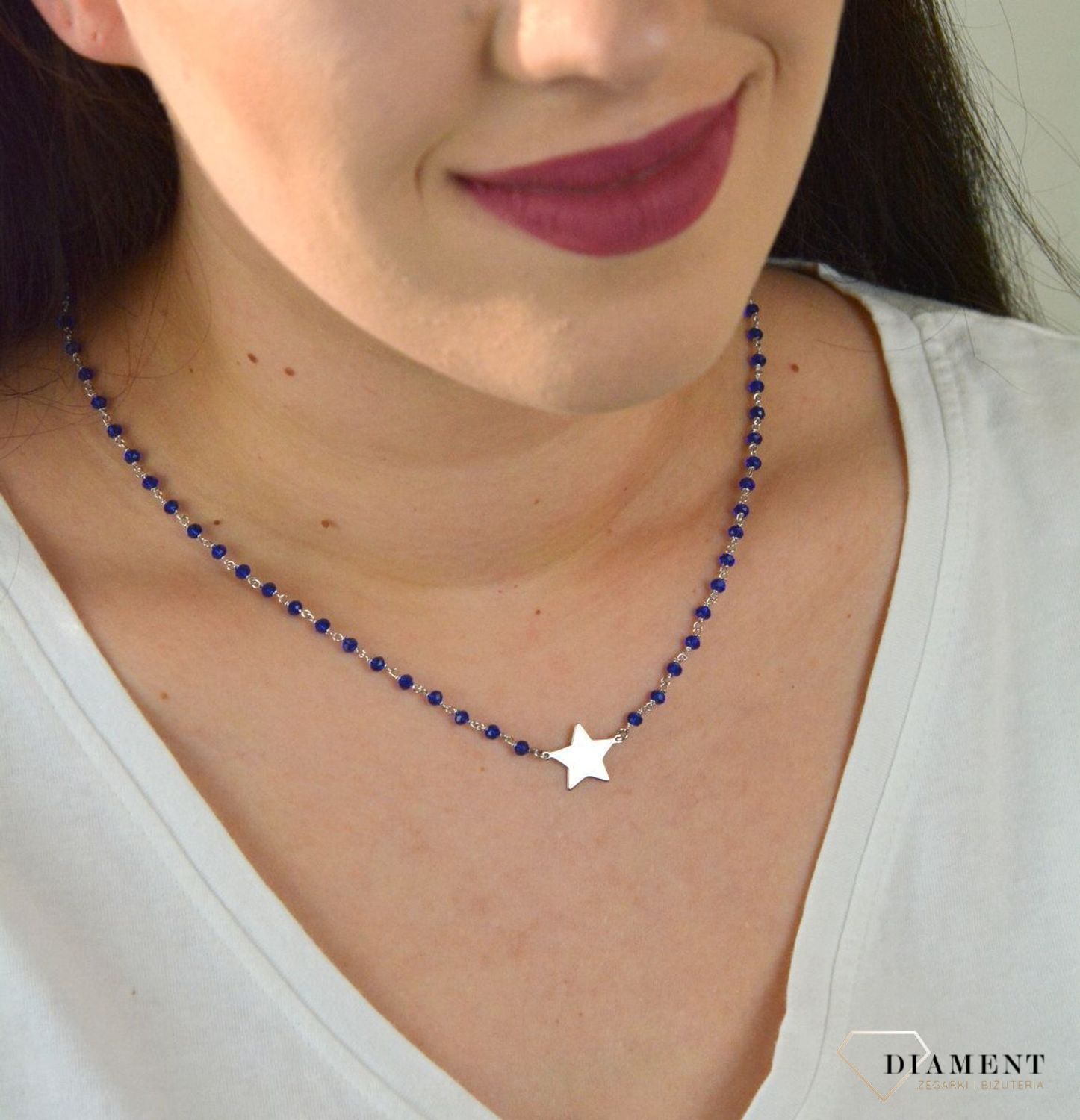 Naszyjnik koraliki z gwiazdką DIA-NSZ-GWIAZDKA10-925.jpg