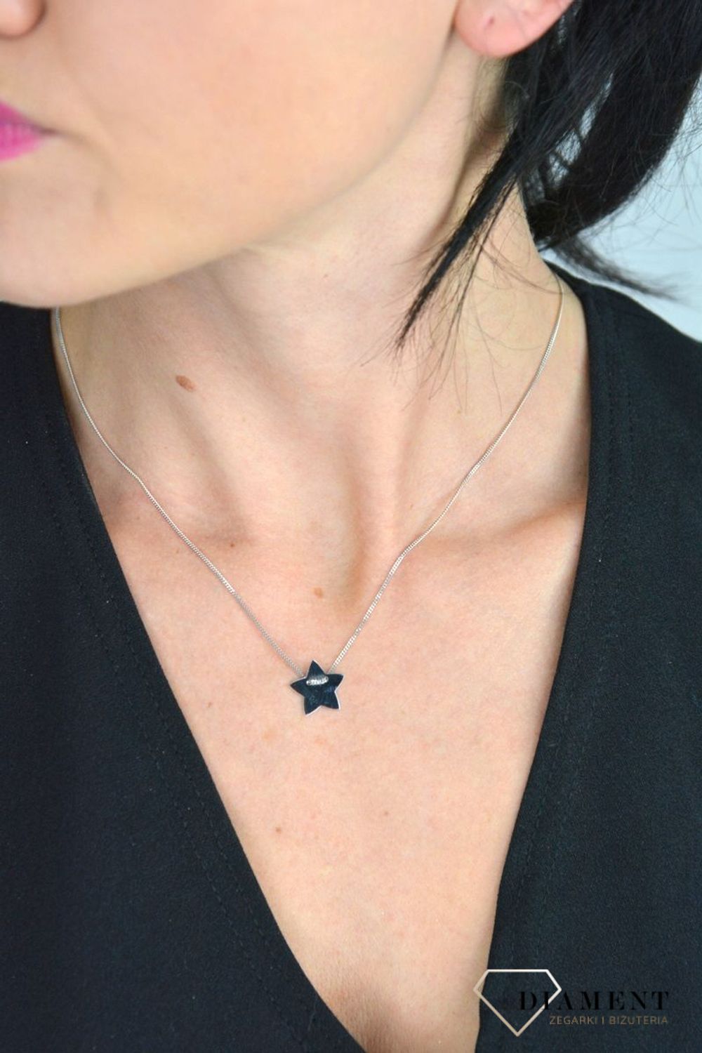 Srebrny naszyjnik celebrytka gładka Gwiazdka DIA-NSZ-GWIAZDKA7-925.jpg