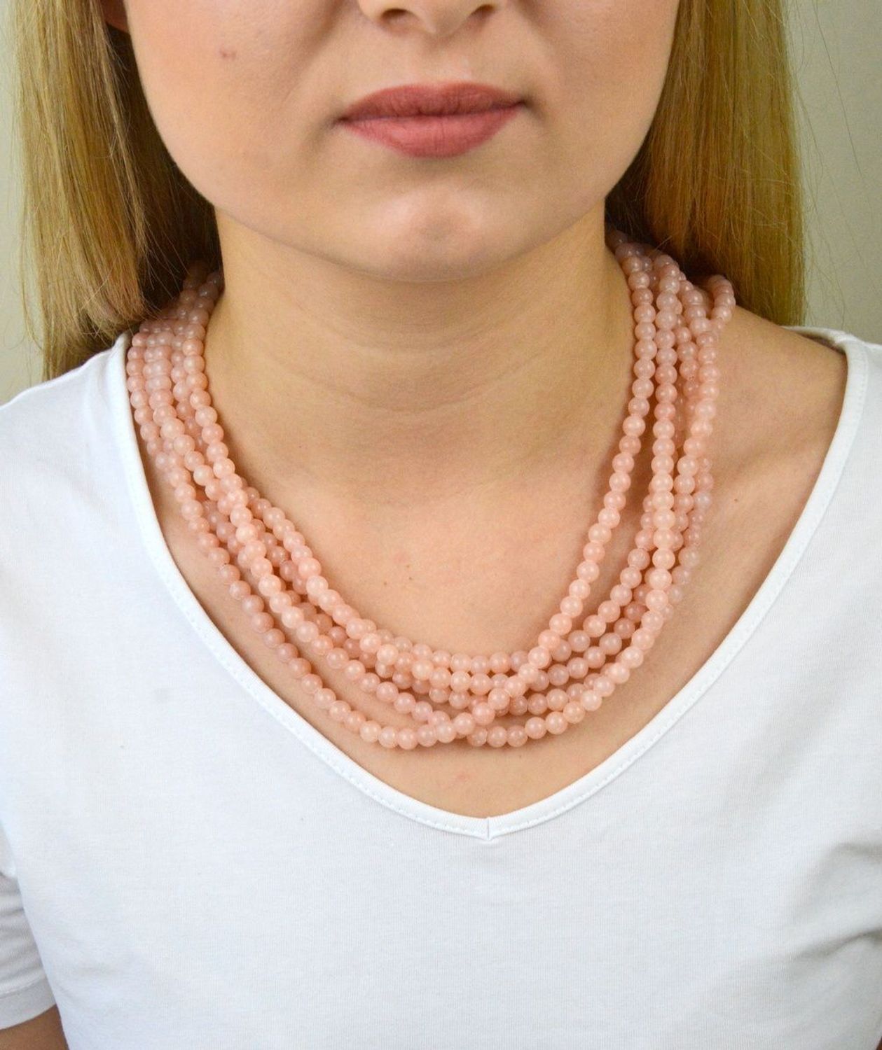 Naszyjnik damski kamienie naturalne Jadeit DIA-NSZ-JADEIT-STAL. Naszyjnik z kamieniami naturalnymi..jpg