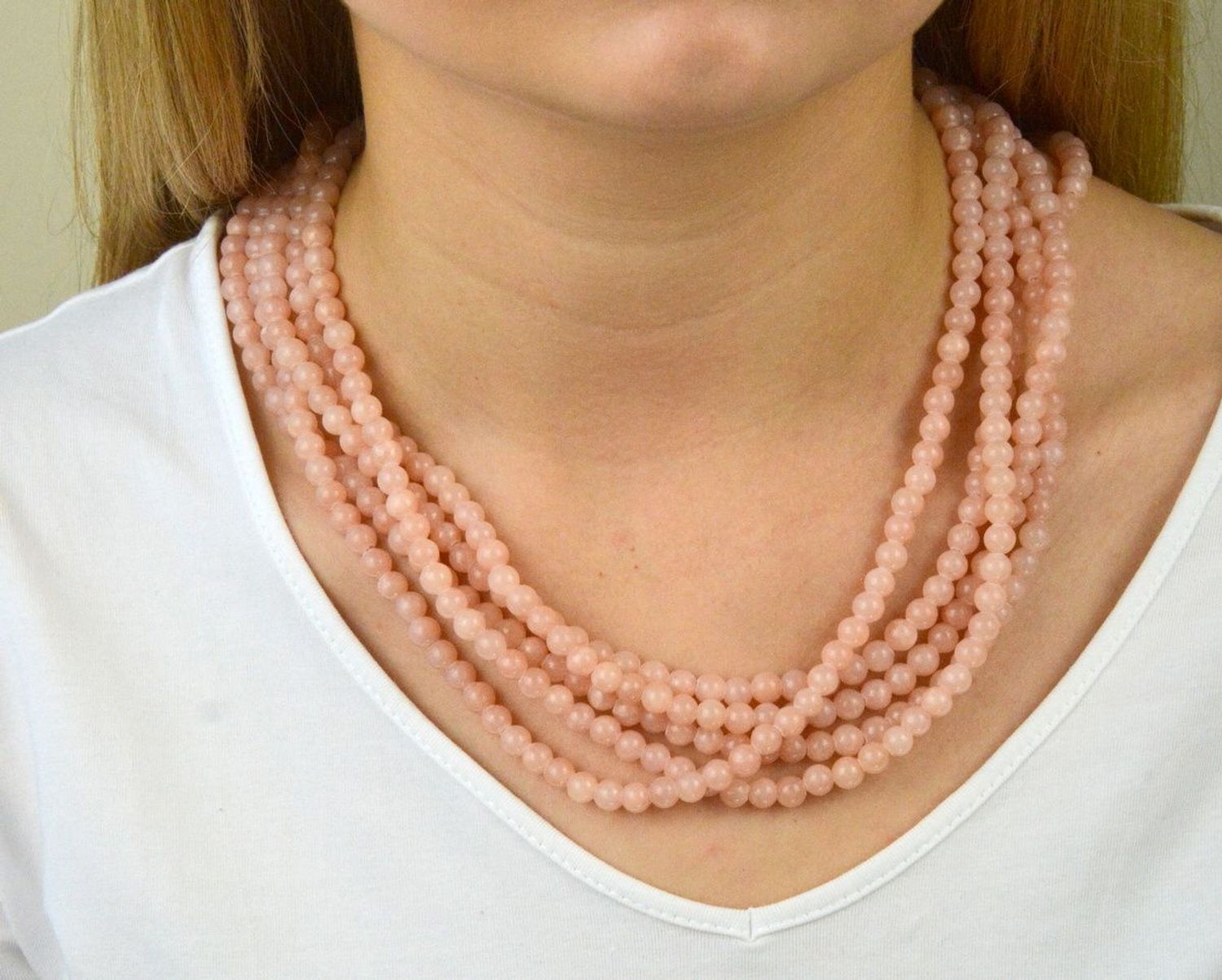 Naszyjnik damski kamienie naturalne Jadeit DIA-NSZ-JADEIT-STAL. Naszyjnik z kamieniami naturalnymi..jpg