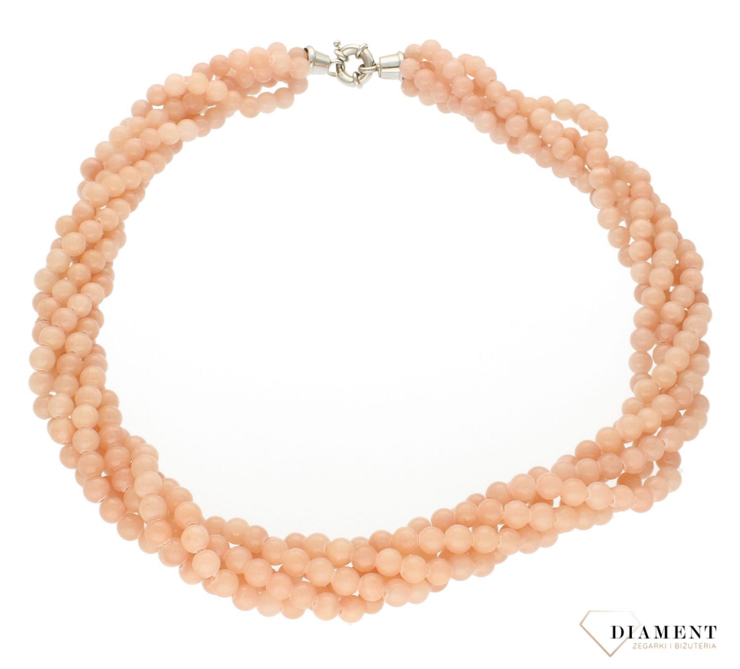 Naszyjnik damski kamienie naturalne Jadeit DIA-NSZ-JADEIT-STAL. Naszyjnik z kamieniami naturalnymi..jpg