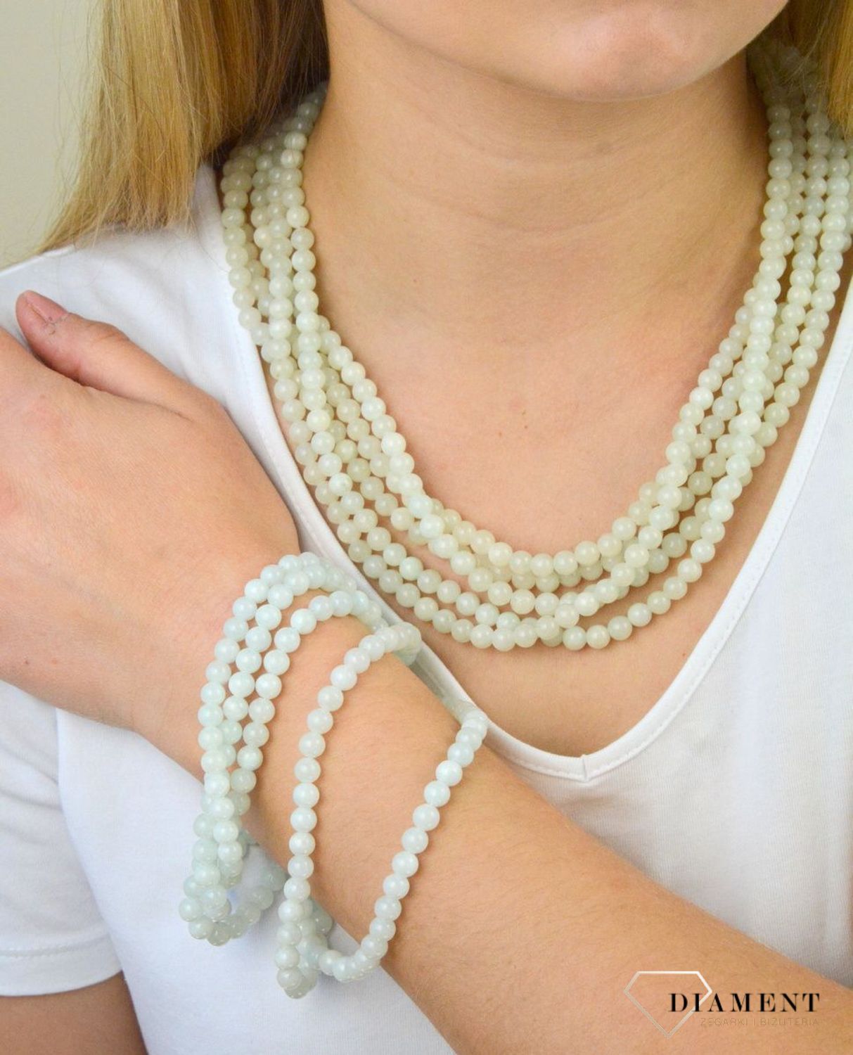 Naszyjnik damski kamienie naturalne Jasny Jadeit DIA-NSZ-JADEIT3-STAL.jpg