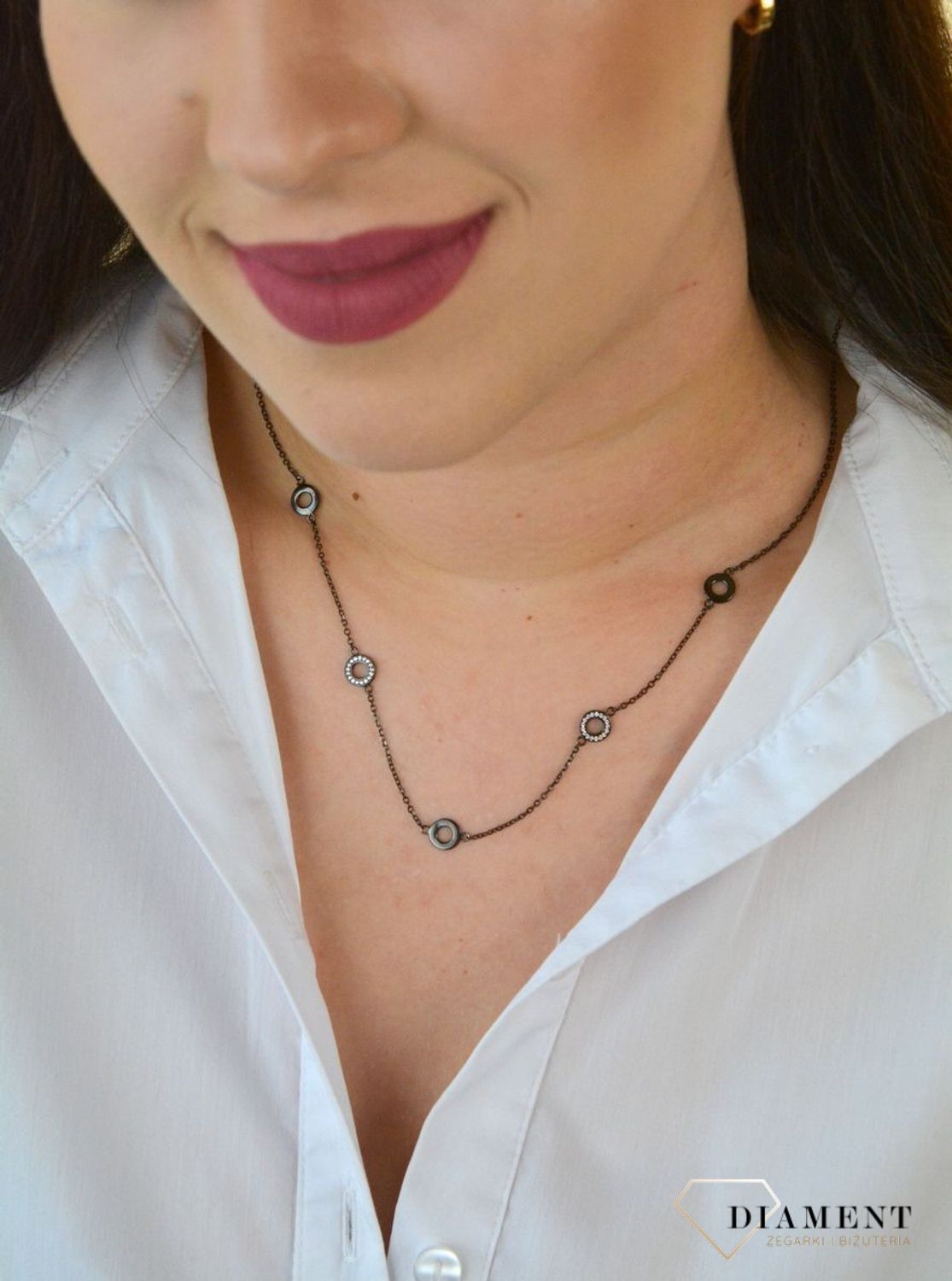 Naszyjnik srebrny kółka z czarnymi cyrkoniami DIA-NSZ-KOLKO12-925.jpg