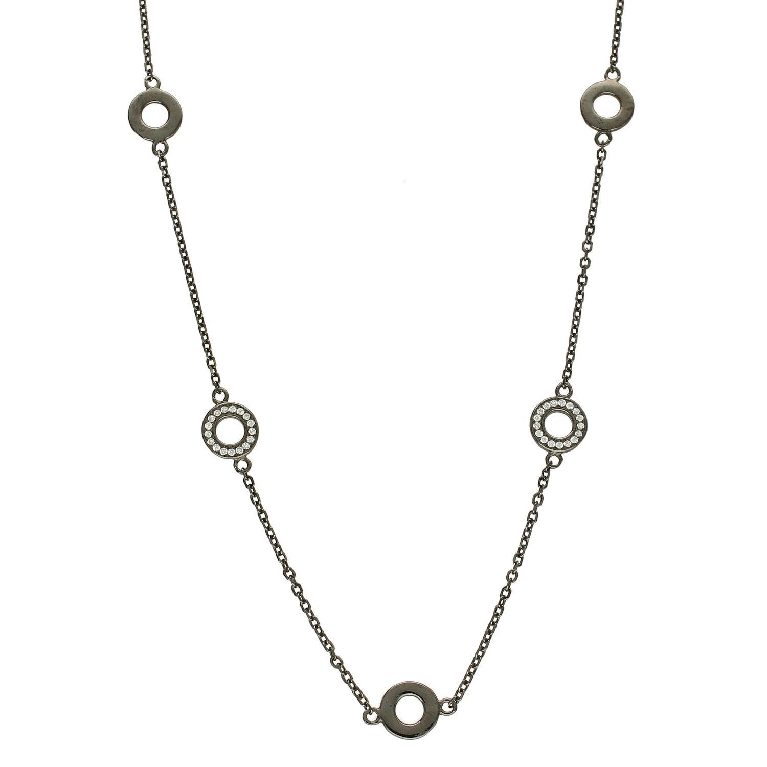 Naszyjnik srebrny kółka z czarnymi cyrkoniami DIA-NSZ-KOLKO12-925.jpg