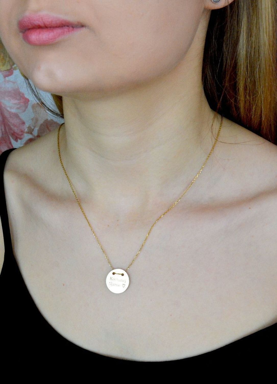 Naszyjnik damski pokryty złotem celebrytka 'Kochanej mamie' Prezent dla Mamy DIA-NSZ-KOLKO14-MAMA-92.jpg