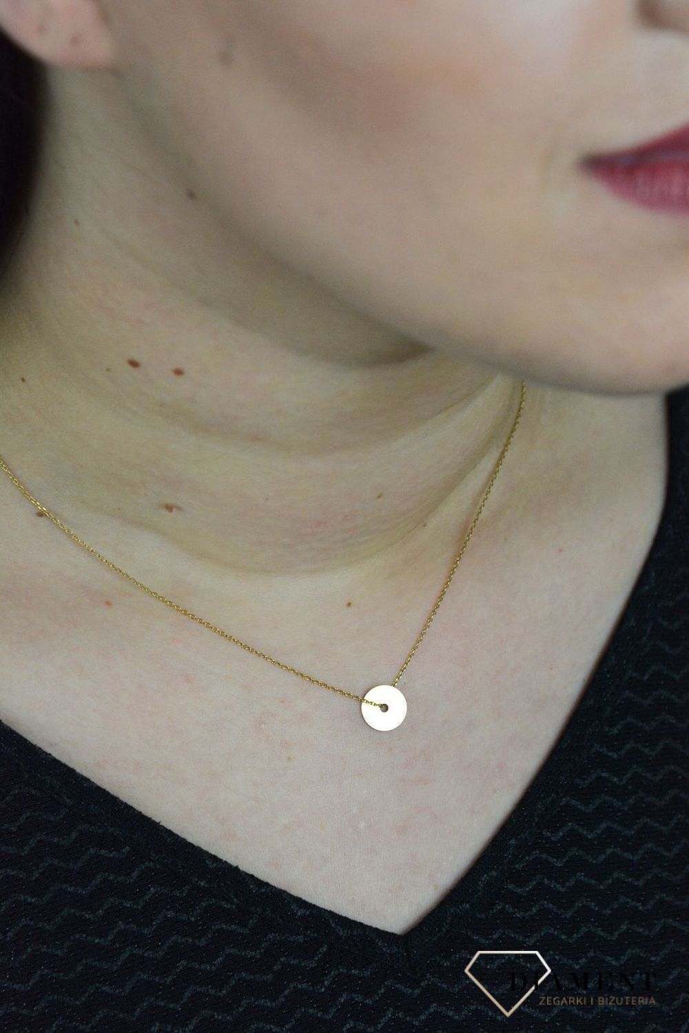 Srebrny naszyjnik celebrytka gładkie koło DIA-NSZ-KOLKO18-Z-925.jpg