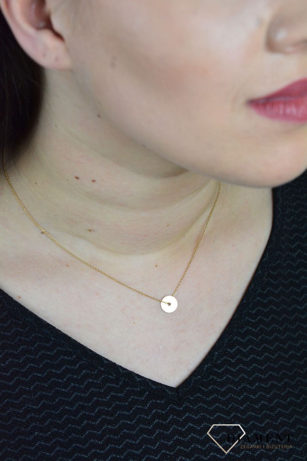 Srebrny naszyjnik celebrytka gładkie koło DIA-NSZ-KOLKO18-Z-925.jpg