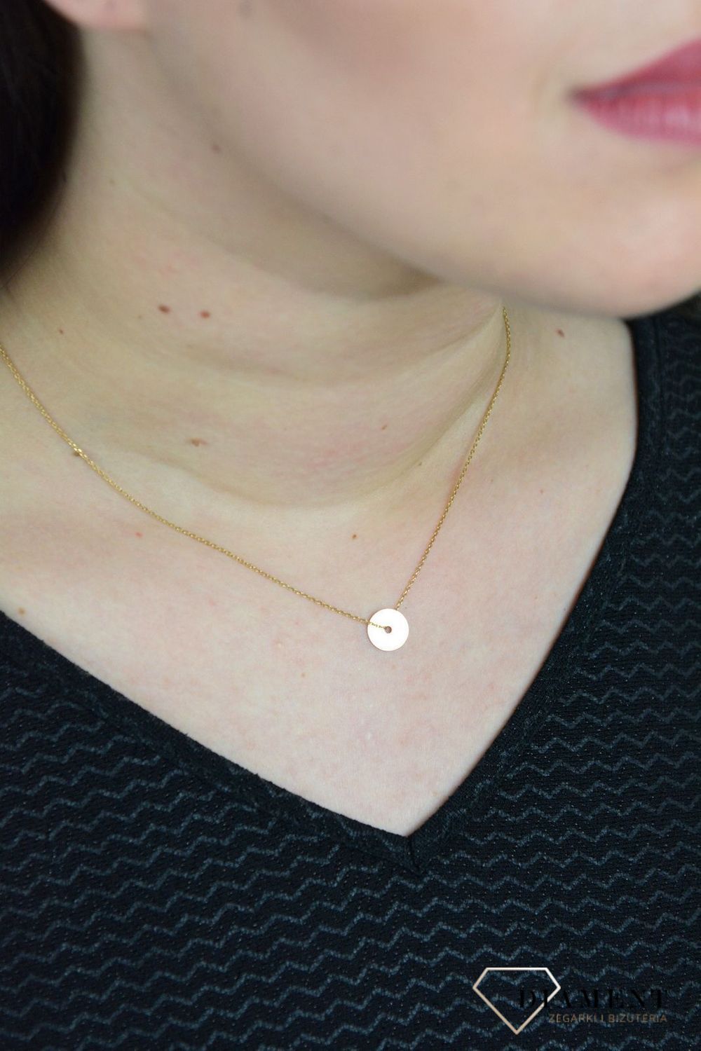 Srebrny naszyjnik celebrytka gładkie koło DIA-NSZ-KOLKO18-Z-925.jpg