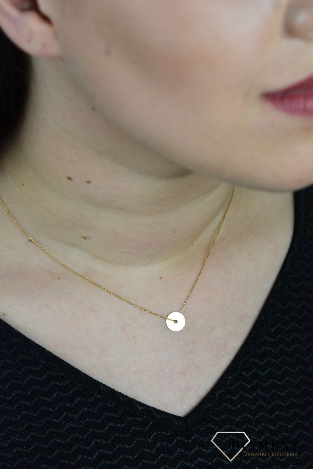 Srebrny naszyjnik celebrytka gładkie koło DIA-NSZ-KOLKO18-Z-925.jpg