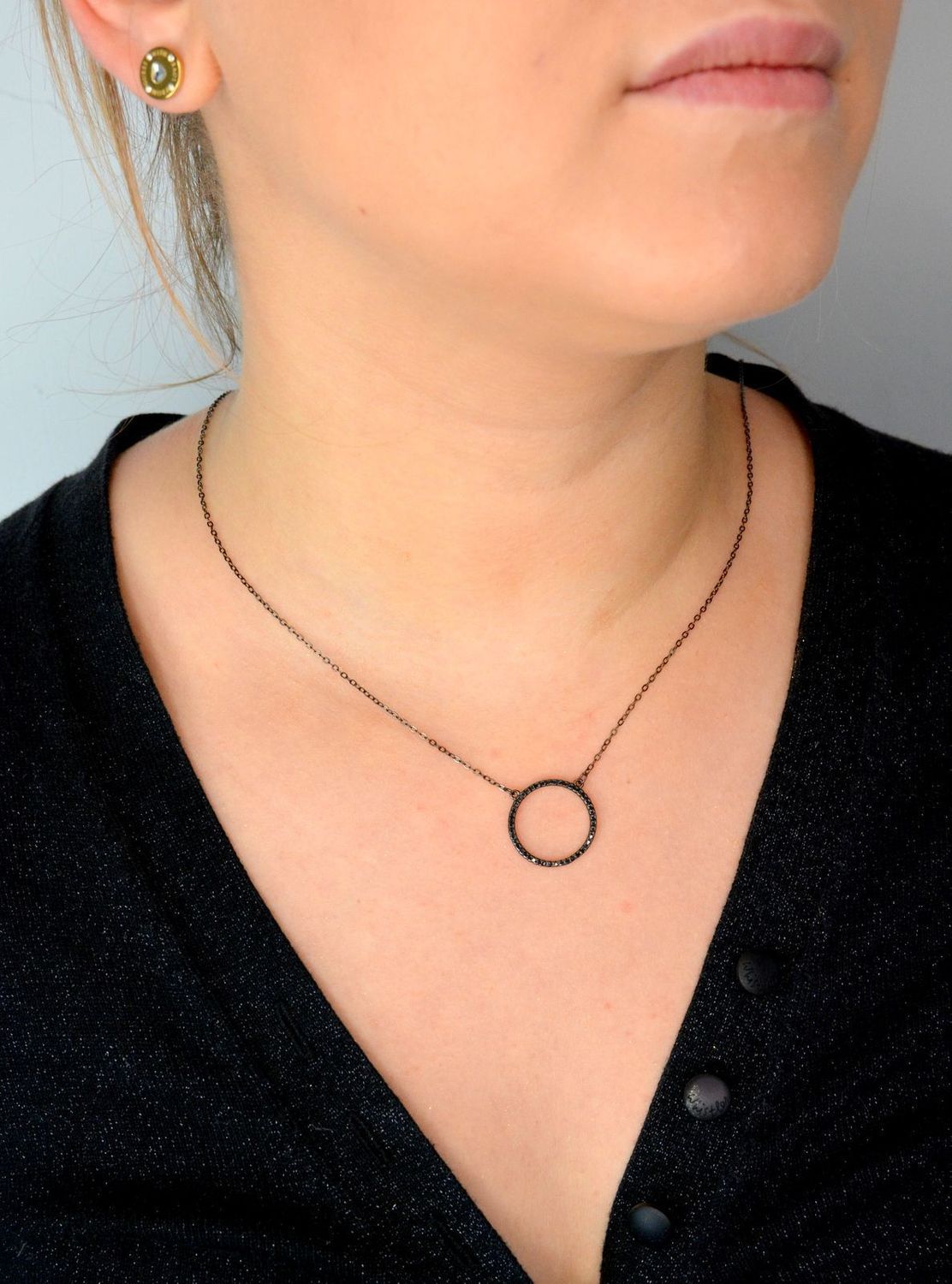 Srebrny naszyjnik celebrytka rutynowane duże kółko DIA-NSZ-KOLKO3-925.jpg