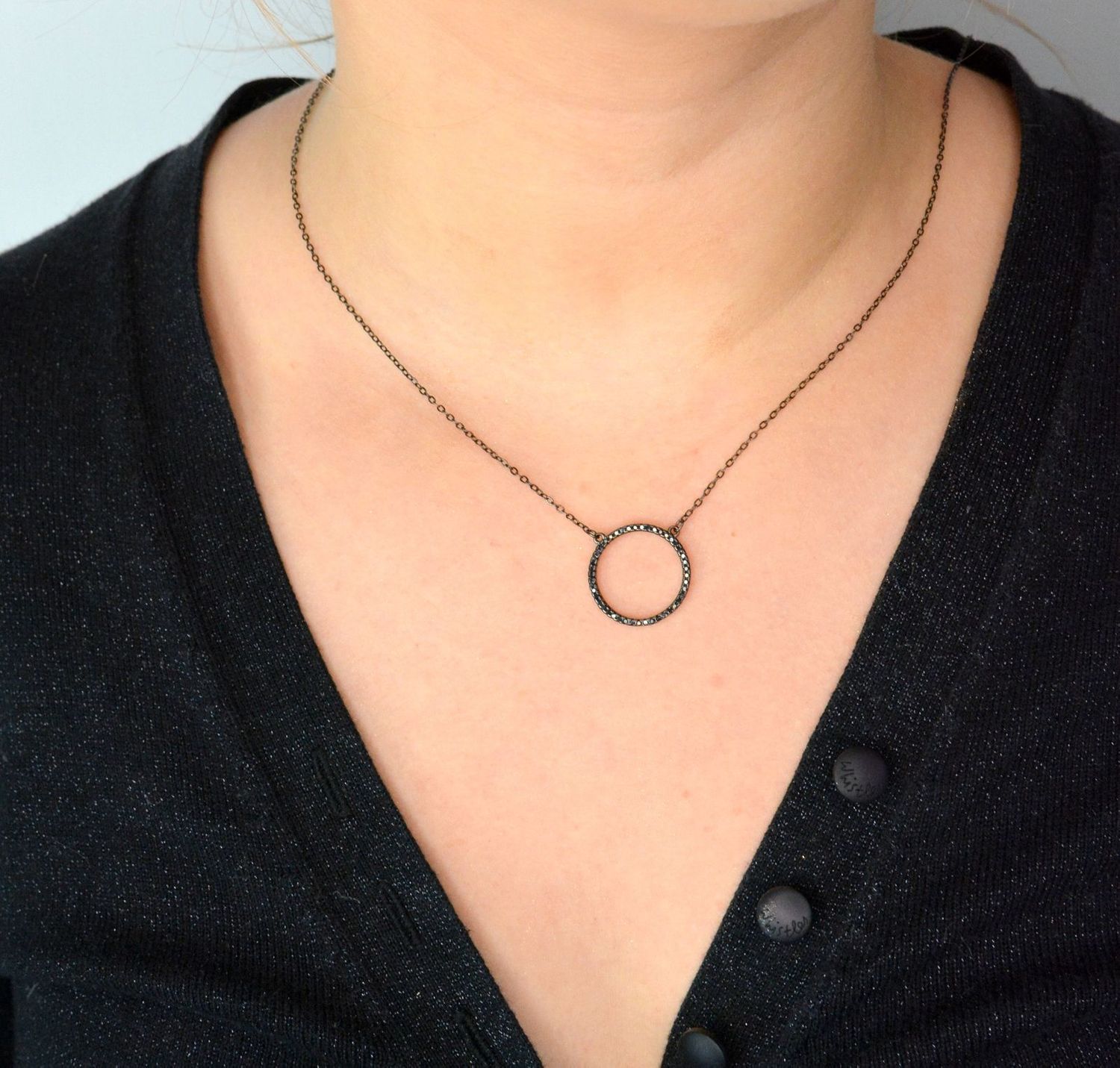 Srebrny naszyjnik celebrytka rutynowane duże kółko DIA-NSZ-KOLKO3-925.jpg