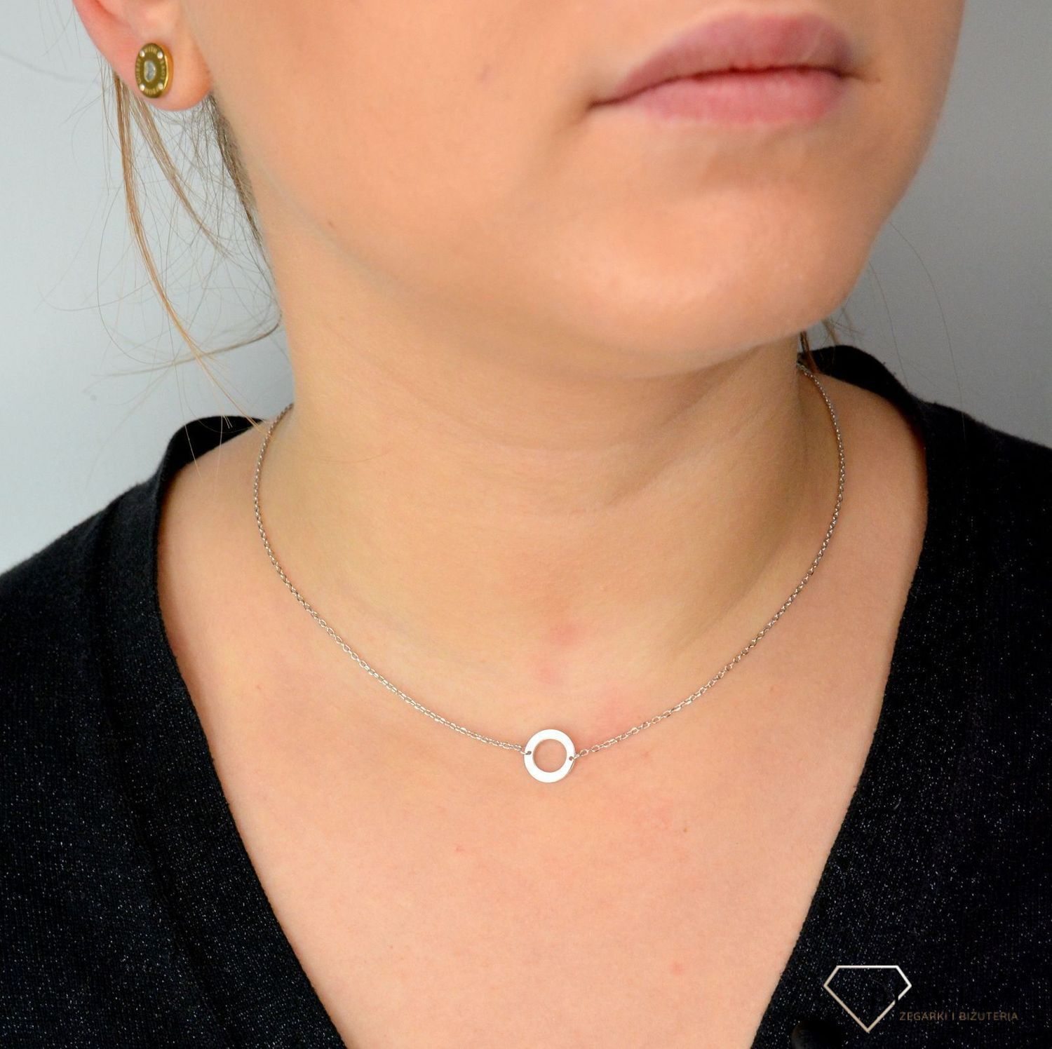 Srebrny naszyjnik celebrytka gładkie kółko DIA-NSZ-KOLKO4-925.jpg