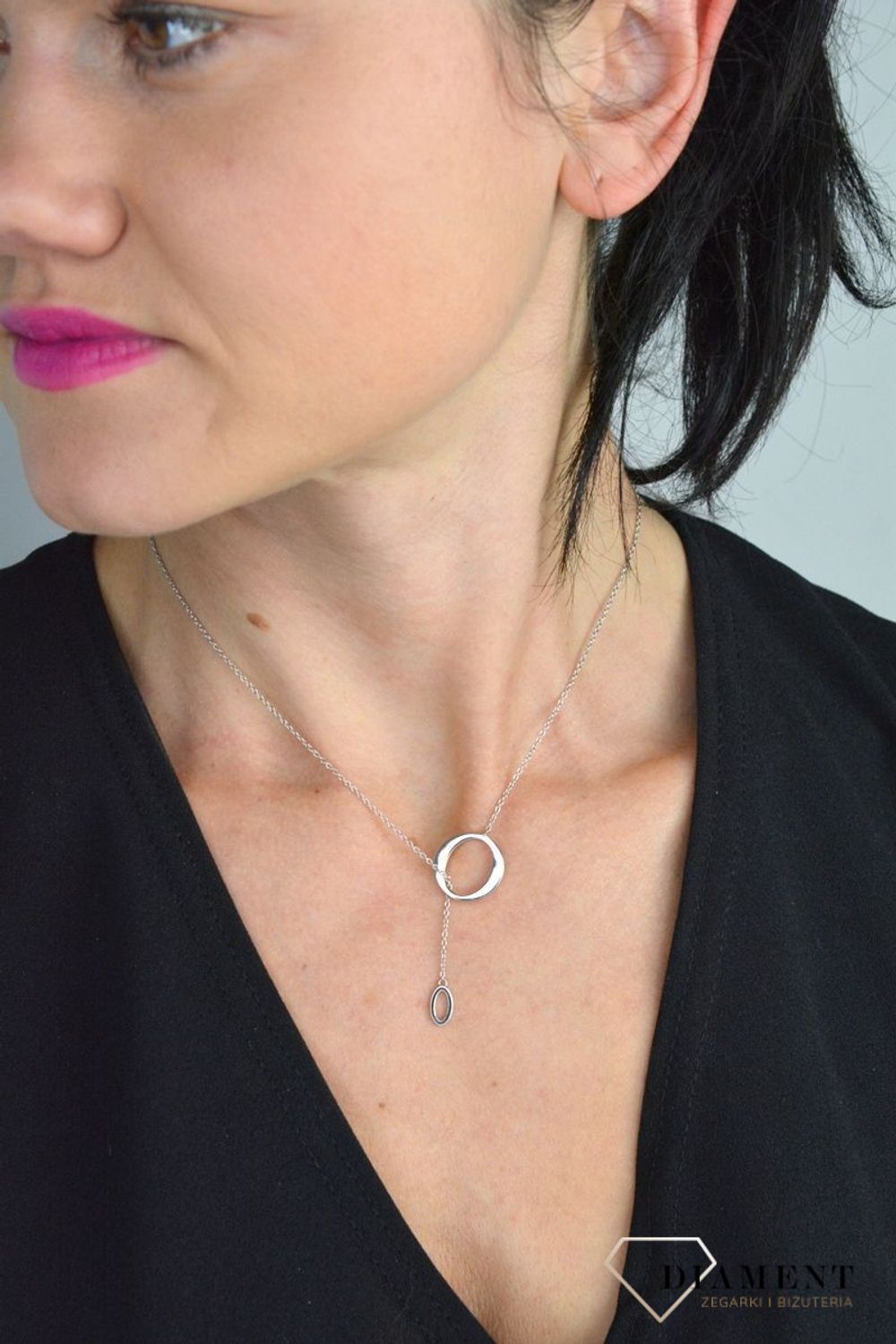 Srebrny naszyjnik krawatka kółko przekładane DIA-NSZ-KOLKO6-925.jpg