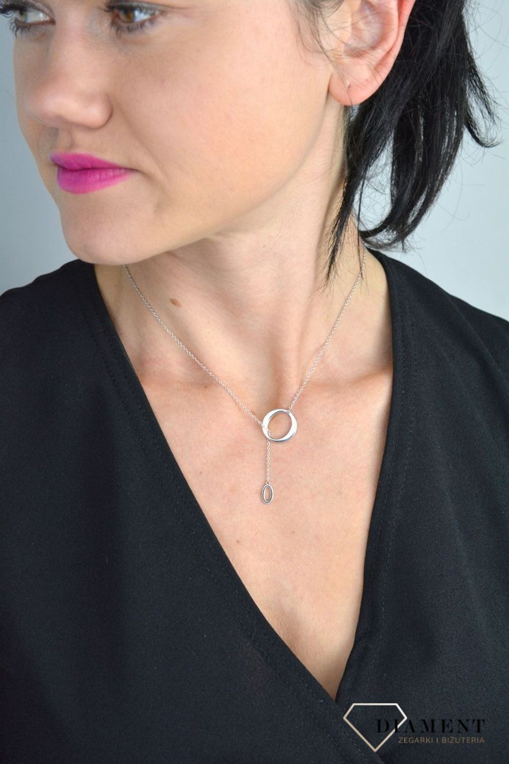 Srebrny naszyjnik krawatka kółko przekładane DIA-NSZ-KOLKO6-925.jpg
