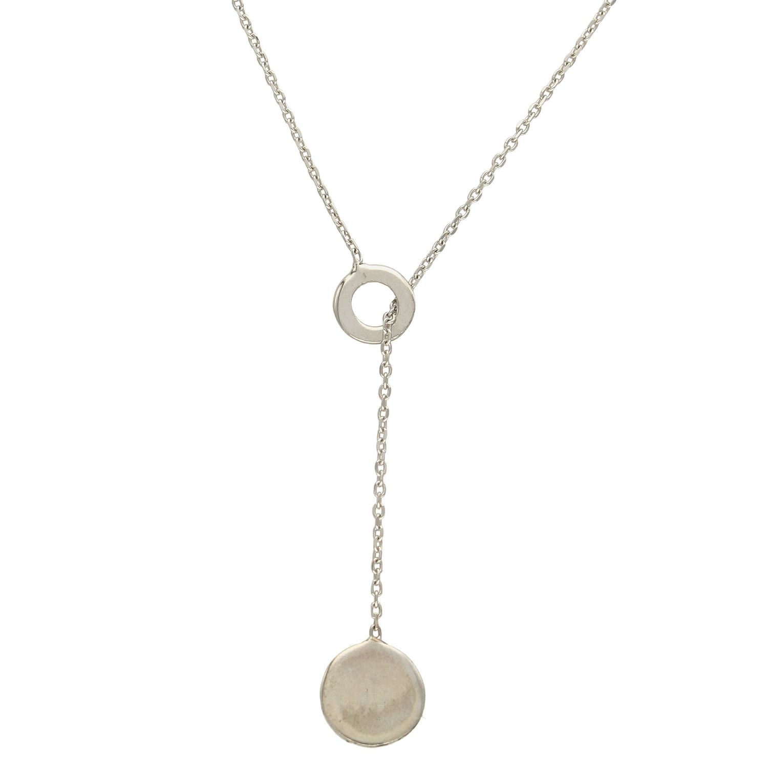 Srebrny naszyjnik krawatka dwa kółeczka DIA-NSZ-KOLKO8-925.jpg