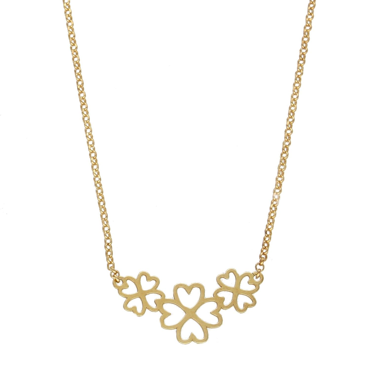 Srebrny naszyjnik celebrytka pozłacana trzy koniczynki DIA-NSZ-KONICZYNKA4-Z-925.jpg