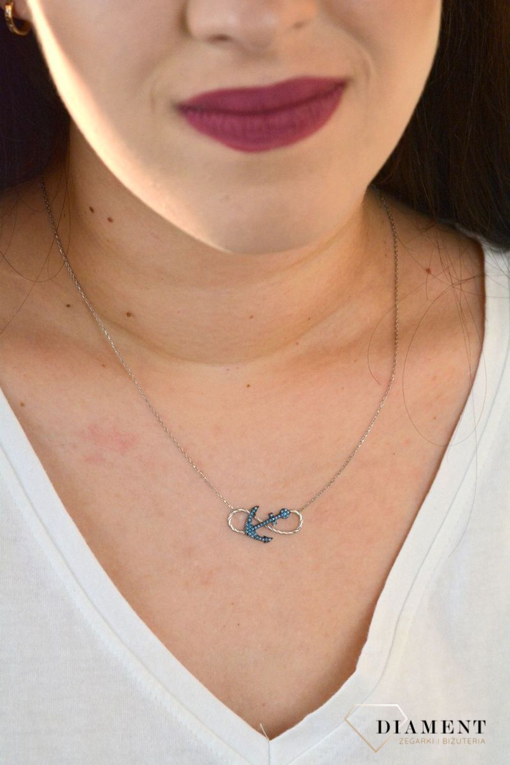 Naszyjnik srebrna celebrytka kotwica z nieskończonością DIA-NSZ-KOTWICA2-925.jpg