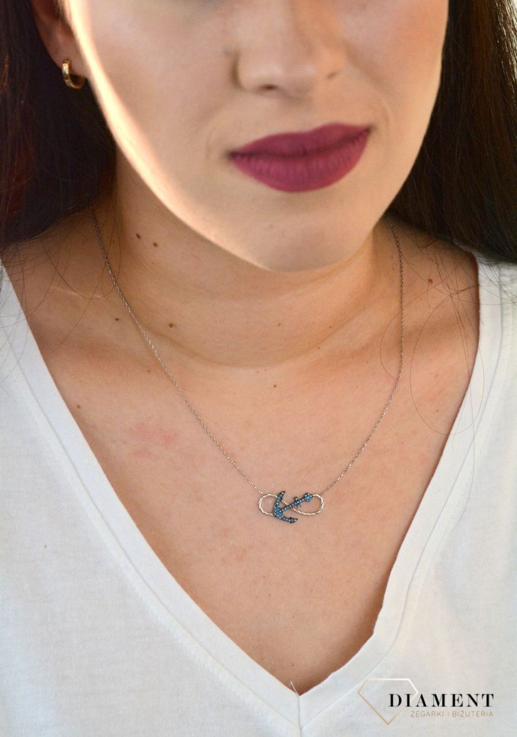 Naszyjnik srebrna celebrytka kotwica z nieskończonością DIA-NSZ-KOTWICA2-925.jpg