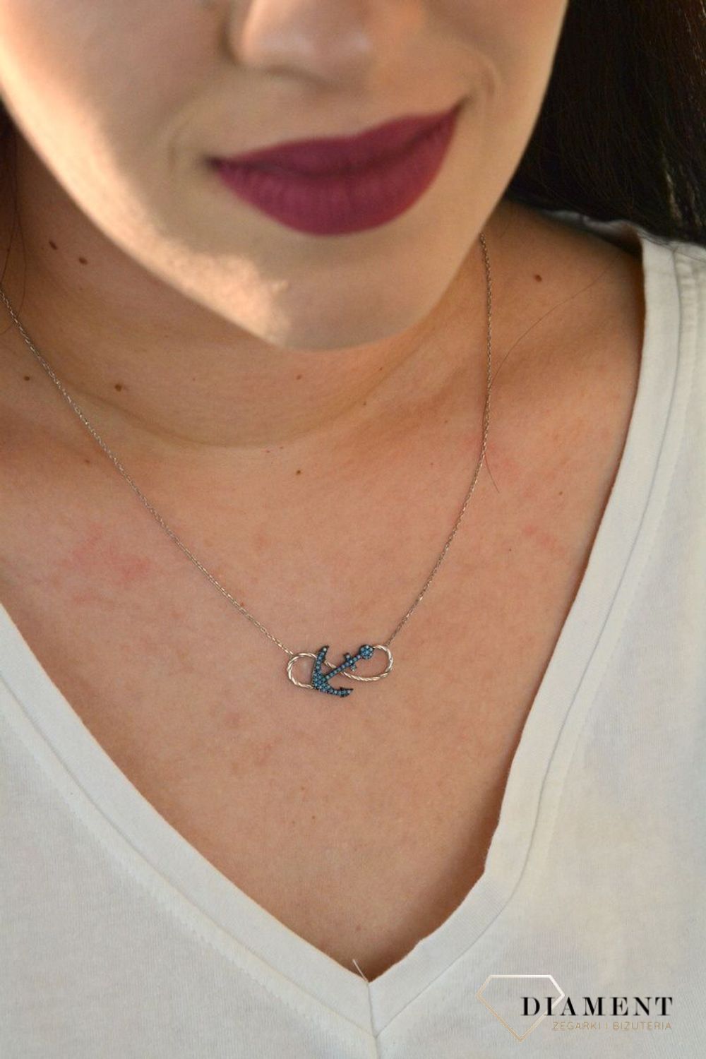 Naszyjnik srebrna celebrytka kotwica z nieskończonością DIA-NSZ-KOTWICA2-925.jpg
