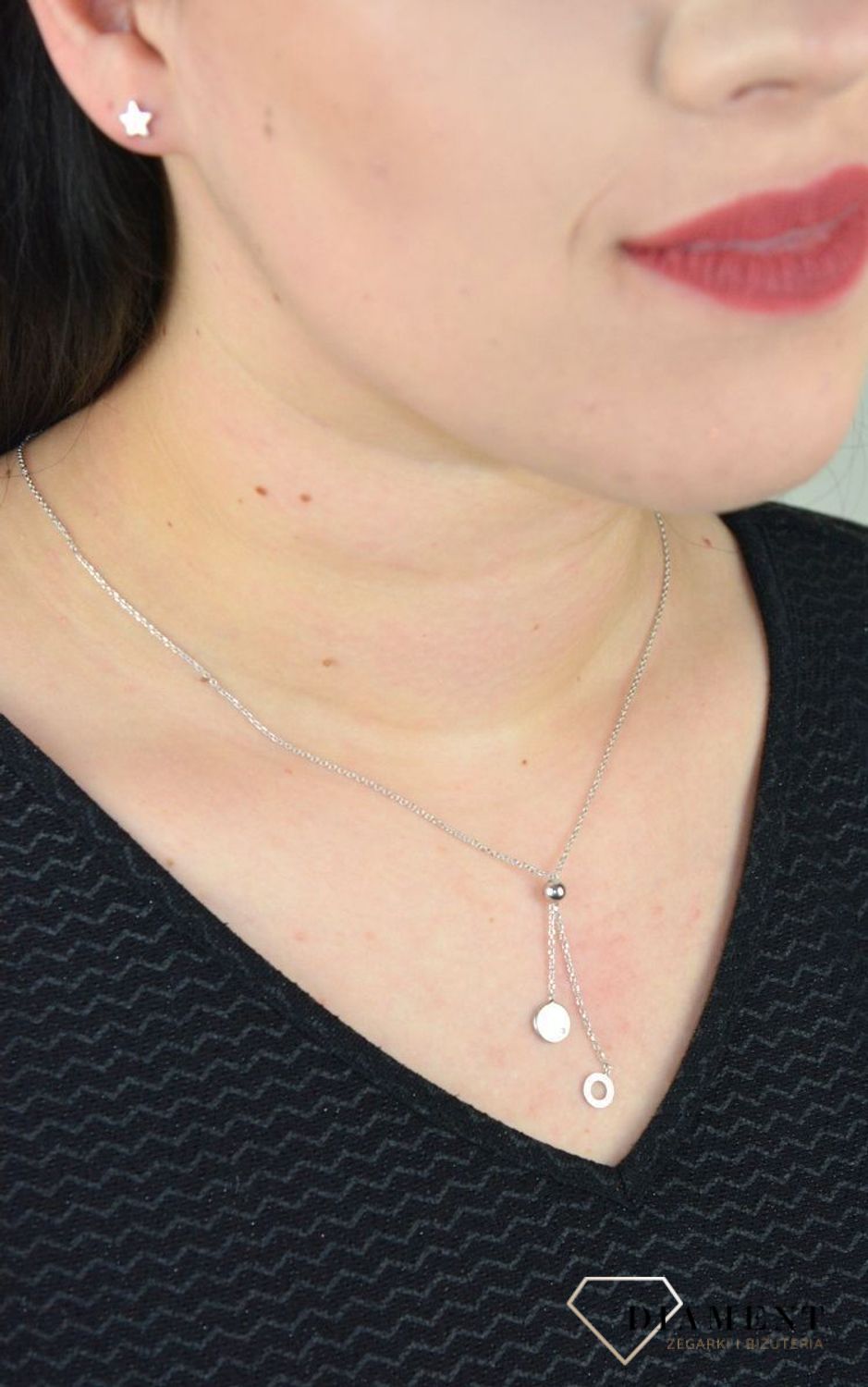 Srebrny naszyjnik kółeczko krawatka DIA-NSZ-KRAWATKA1-S-925.jpg