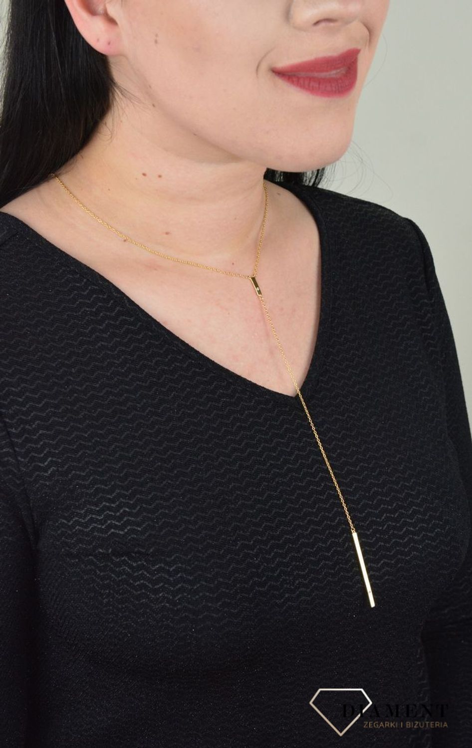 Naszyjnik pozłacany krawatka  DIA-NSZ-KRAWATKA12-925.jpg