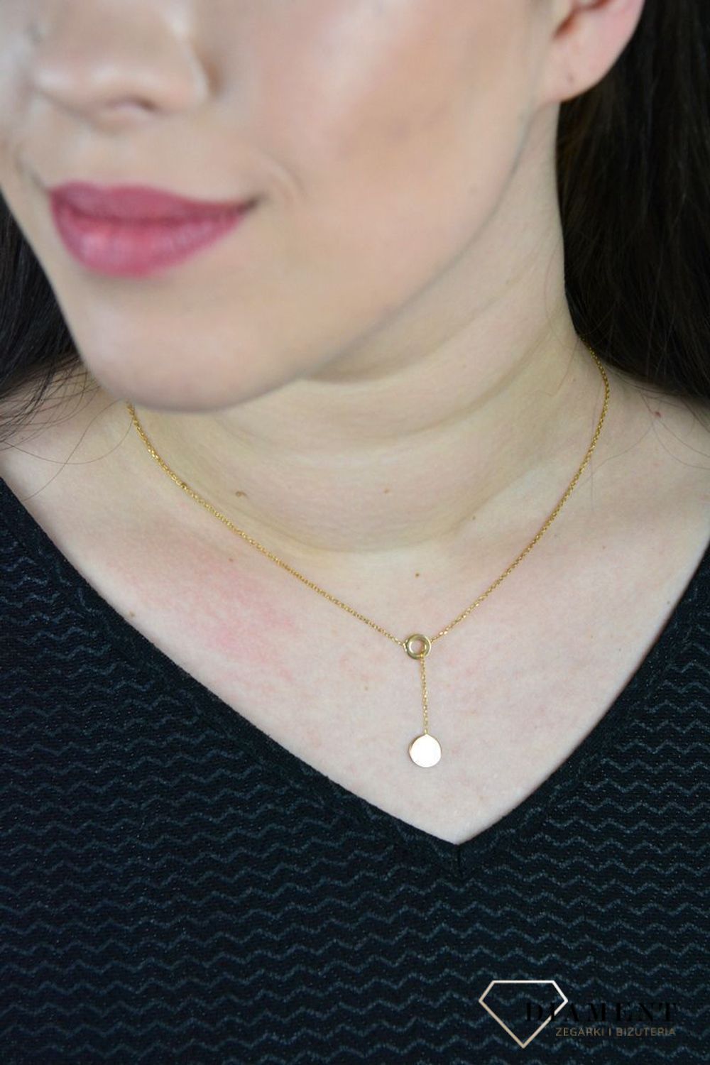 Srebrny naszyjnik celebrytka kółeczko krawatka DIA-NSZ-KRAWATKA13-925.jpg