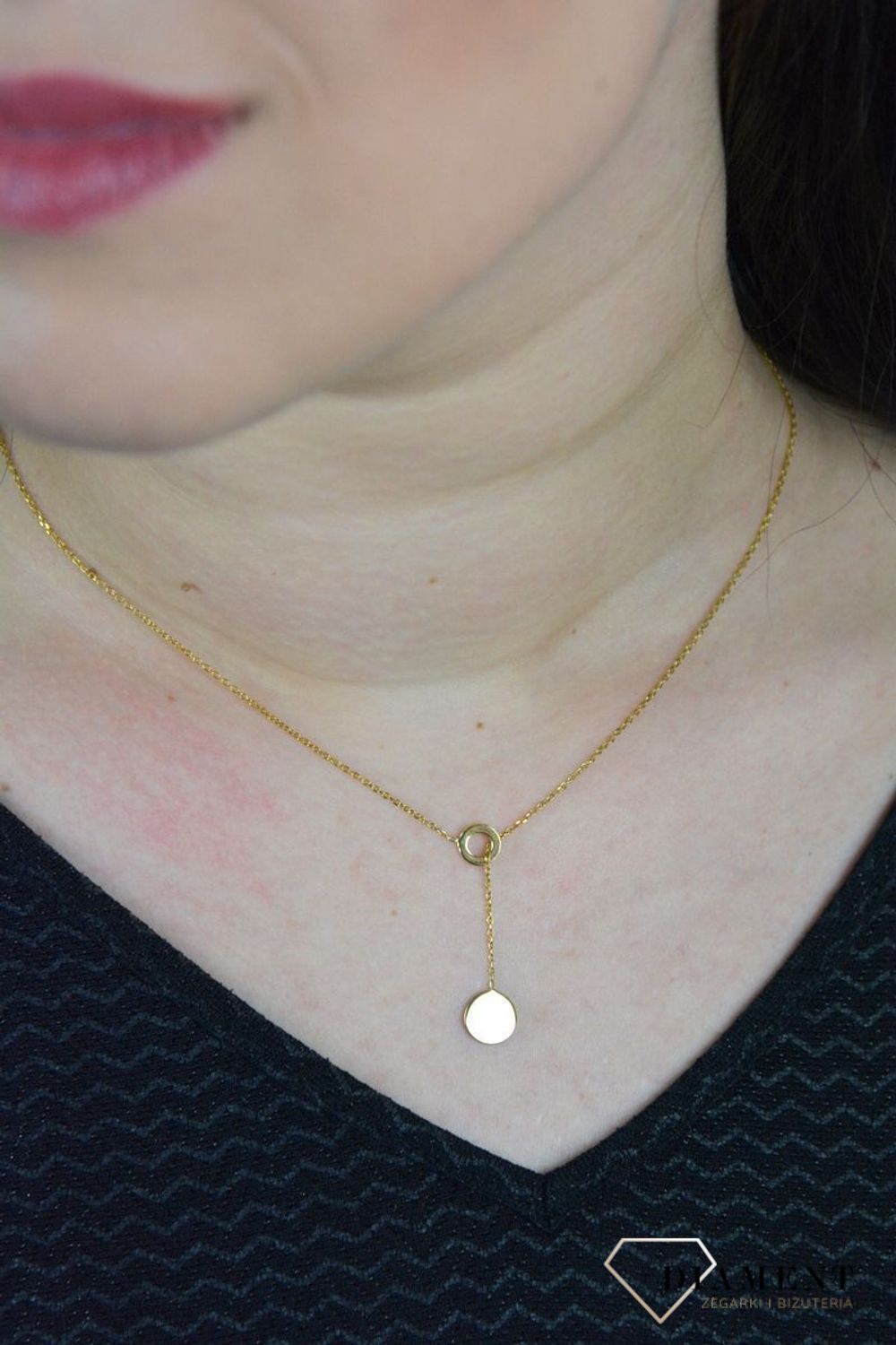 Srebrny naszyjnik celebrytka kółeczko krawatka DIA-NSZ-KRAWATKA13-925.jpg